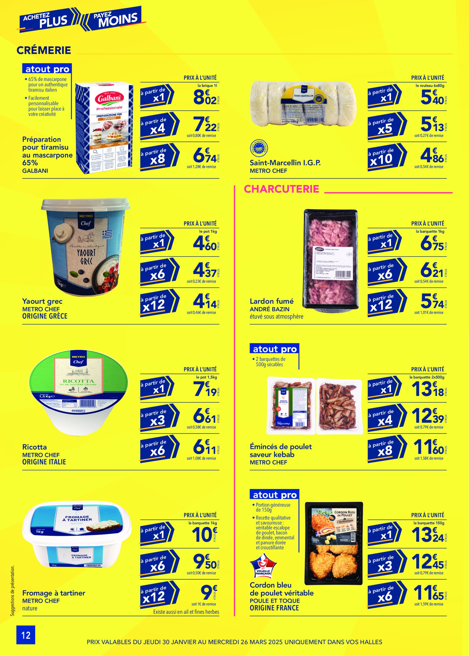 metro - Catalogue Metro - Achetez plus, Payez moins valable dès 30/01 - 26/03 - page: 12