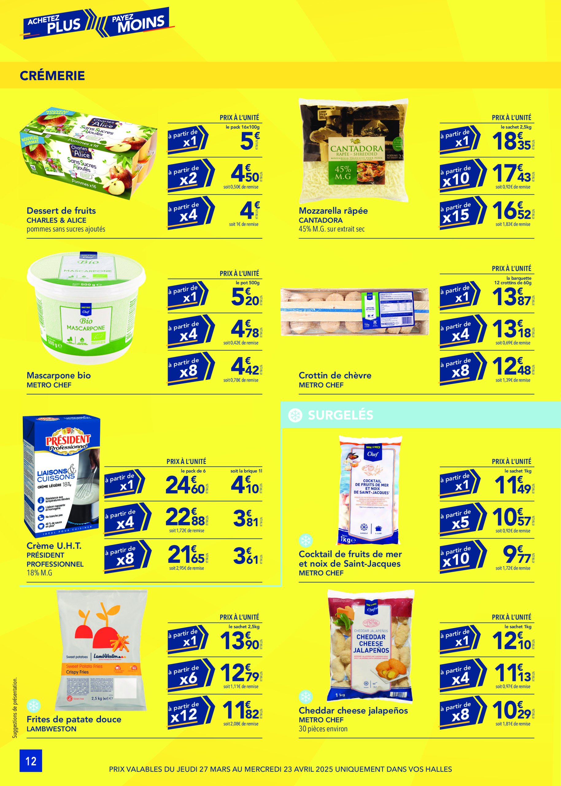 metro - Catalogue Metro - Achetez plus, Payez moins valable dès 27/03 - 23/04 - page: 12