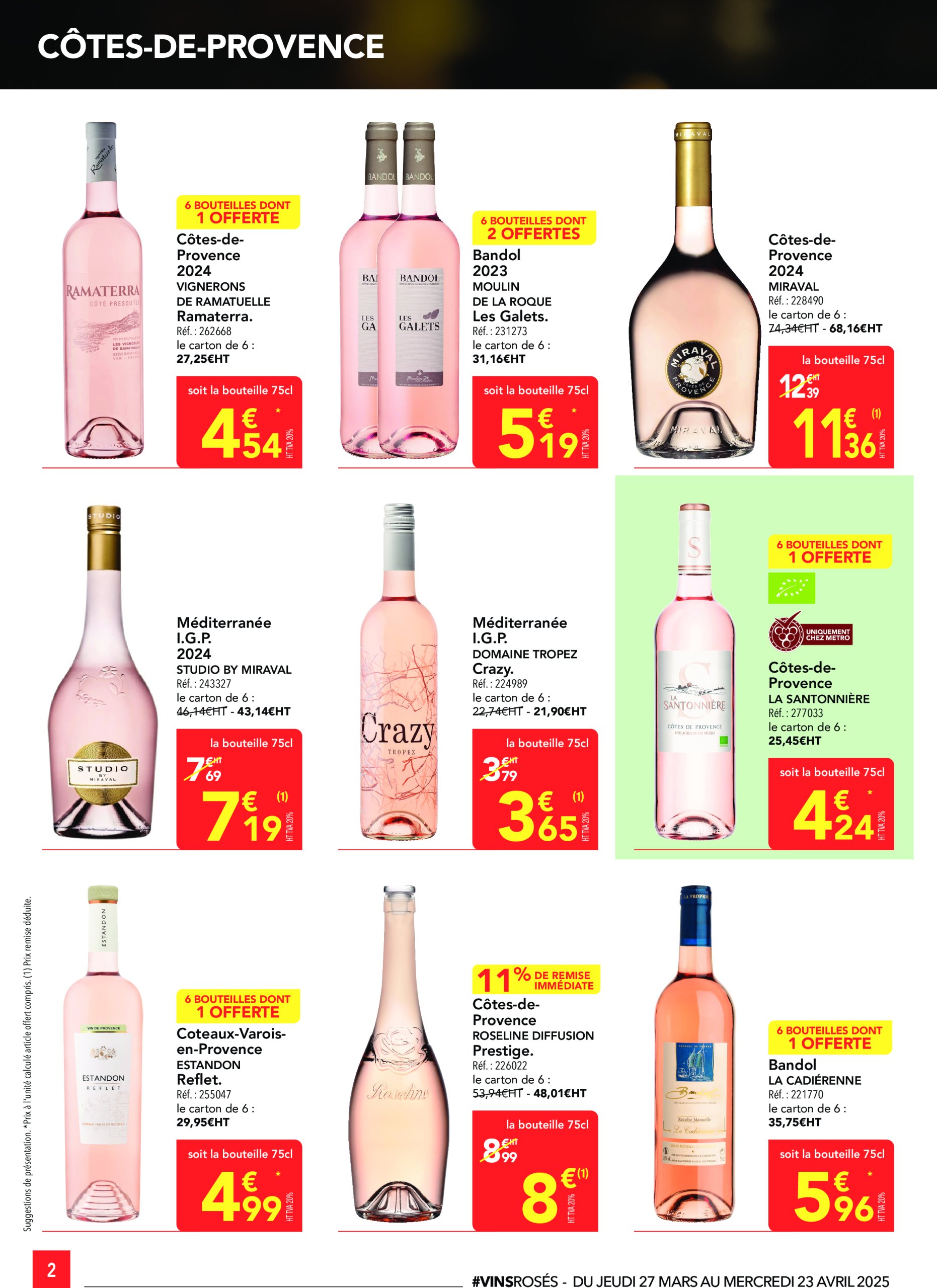 metro - Catalogue Metro - Rosés valable dès 27/03 - 23/04 - page: 2