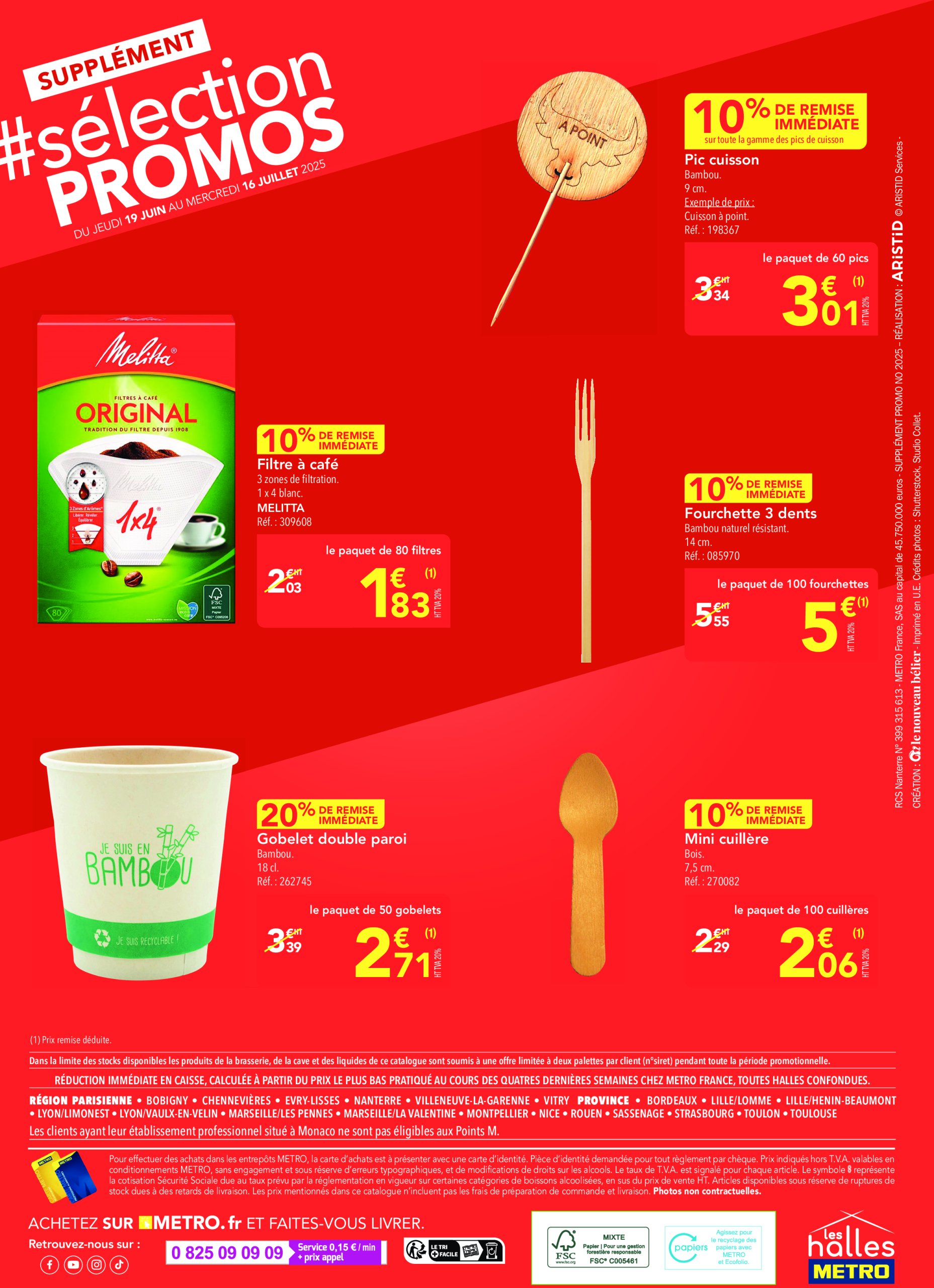 metro - Catalogue Metro - Sélection Promos Supplément valable du 19/06 au 16/07 - page: 28