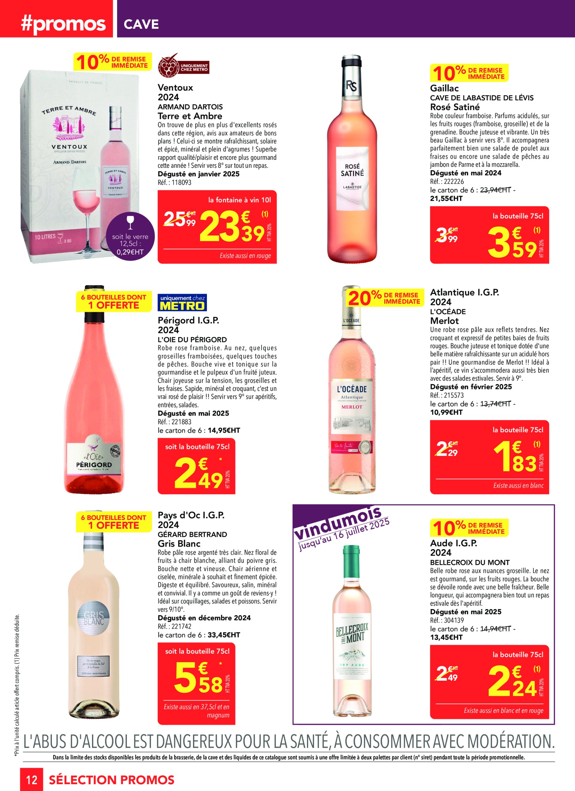 metro - Catalogue Metro - Sélection Promos Restauration valable du 19/06 au 16/07 - page: 12 metro - Catalogue Metro - Sélection Promos Restauration valable du 19/06 au 16/07 - page: 12
