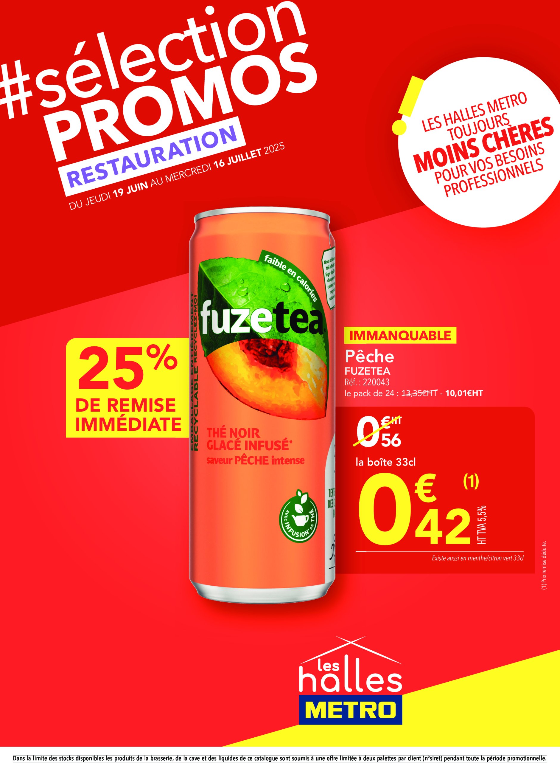 metro - Catalogue Metro - Sélection Promos Restauration valable du 19/06 au 16/07