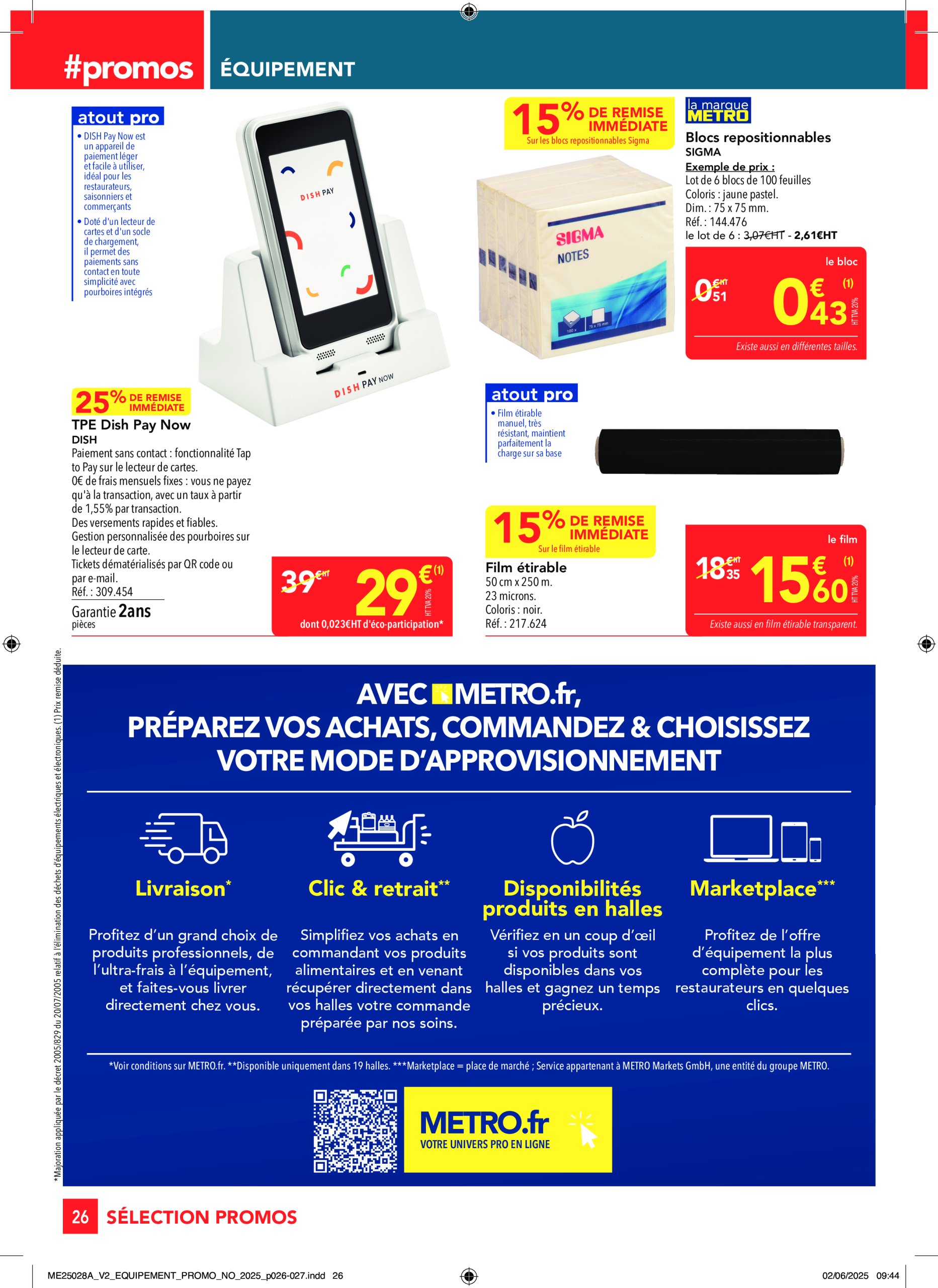 metro - Catalogue Metro - Sélection Equipement valable du 19/06 au 16/07 - page: 26