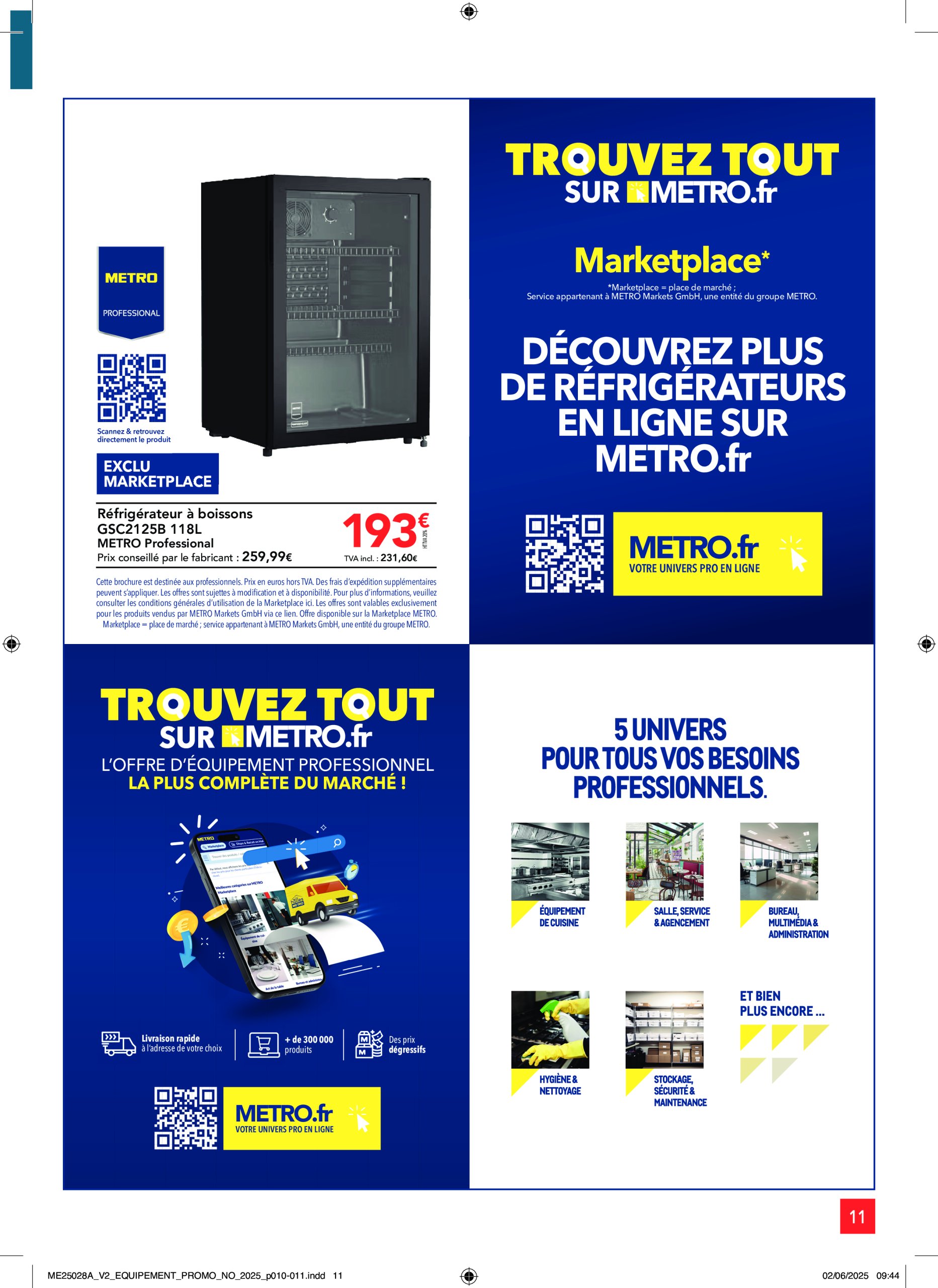 metro - Catalogue Metro - Sélection Equipement valable du 19/06 au 16/07 - page: 11