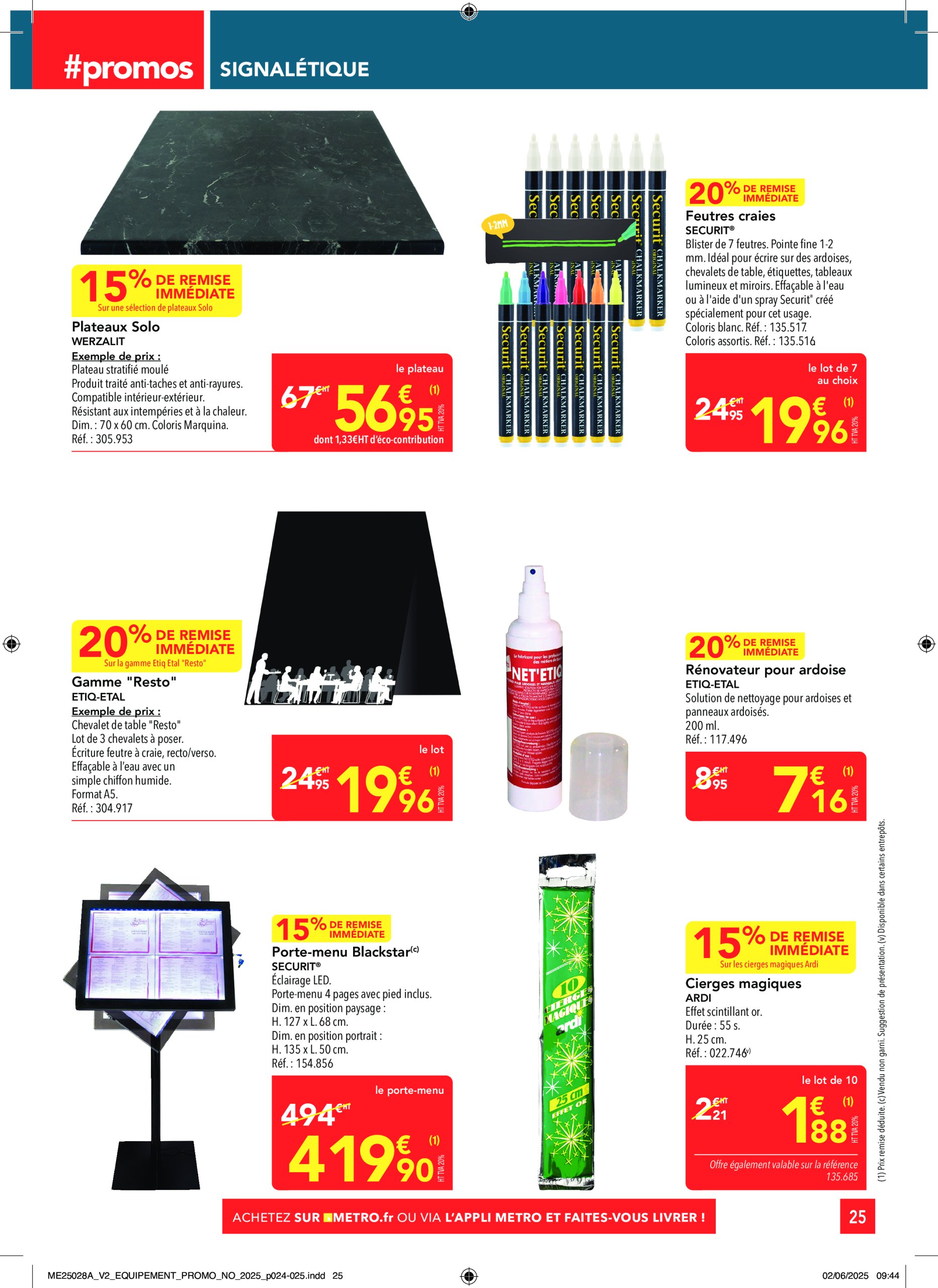 metro - Catalogue Metro - Sélection Equipement valable du 19/06 au 16/07 - page: 25