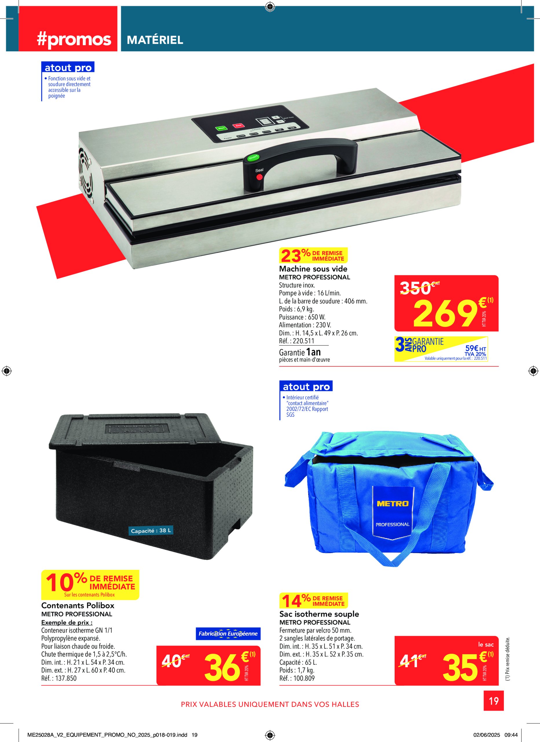 metro - Catalogue Metro - Sélection Equipement valable du 19/06 au 16/07 - page: 19