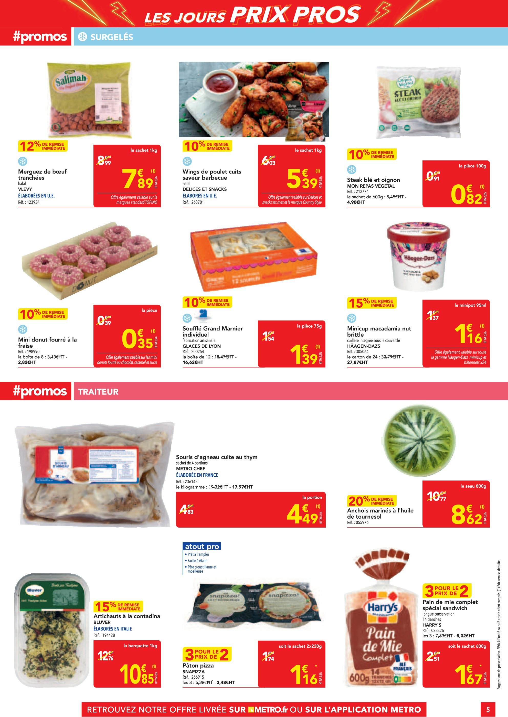 metro - Catalogue Metro - Les Jours Prix Pros Restauration valable du 14/08 au 27/08 - page: 5