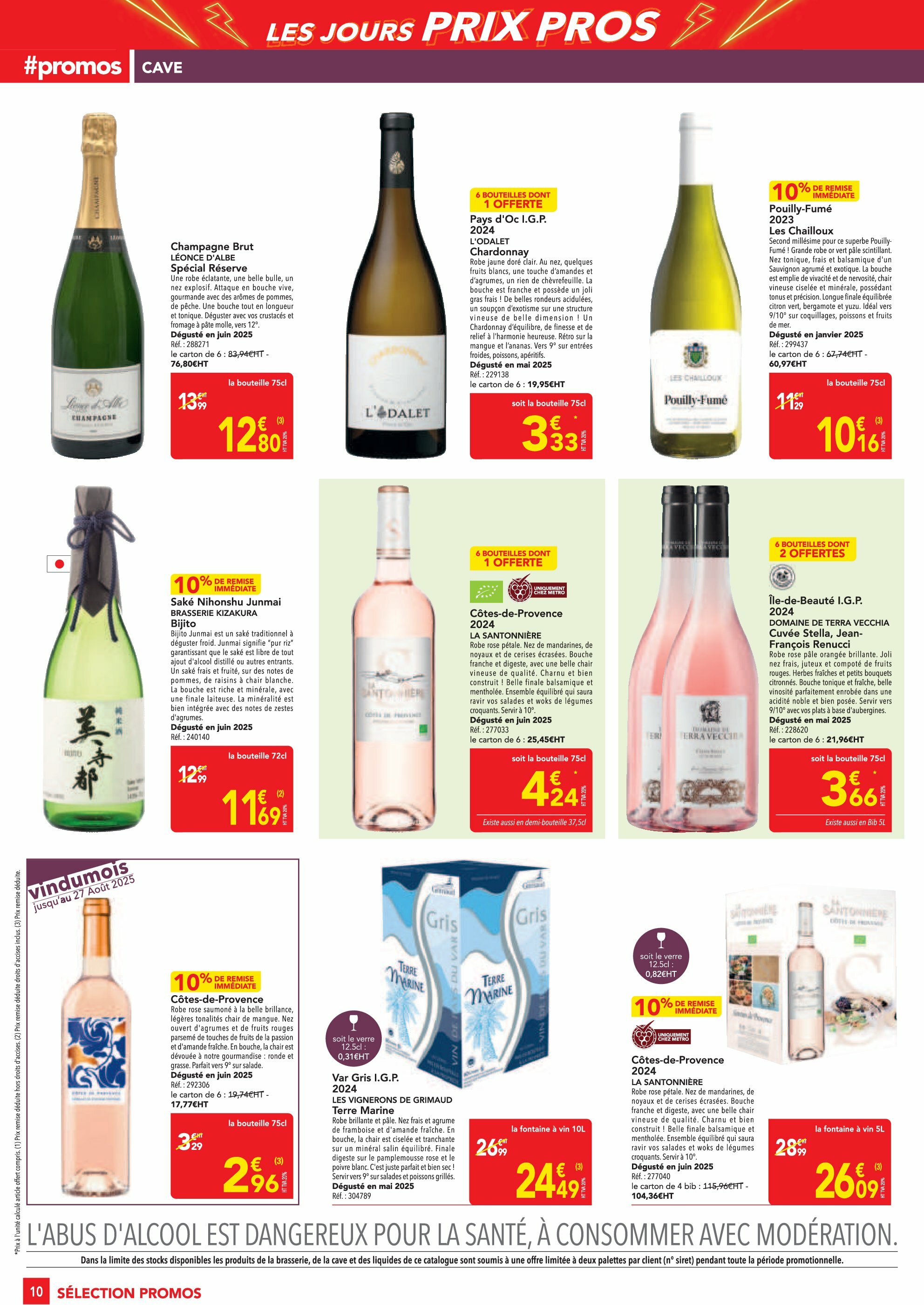 metro - Catalogue Metro - Les Jours Prix Pros Restauration valable du 14/08 au 27/08 - page: 10