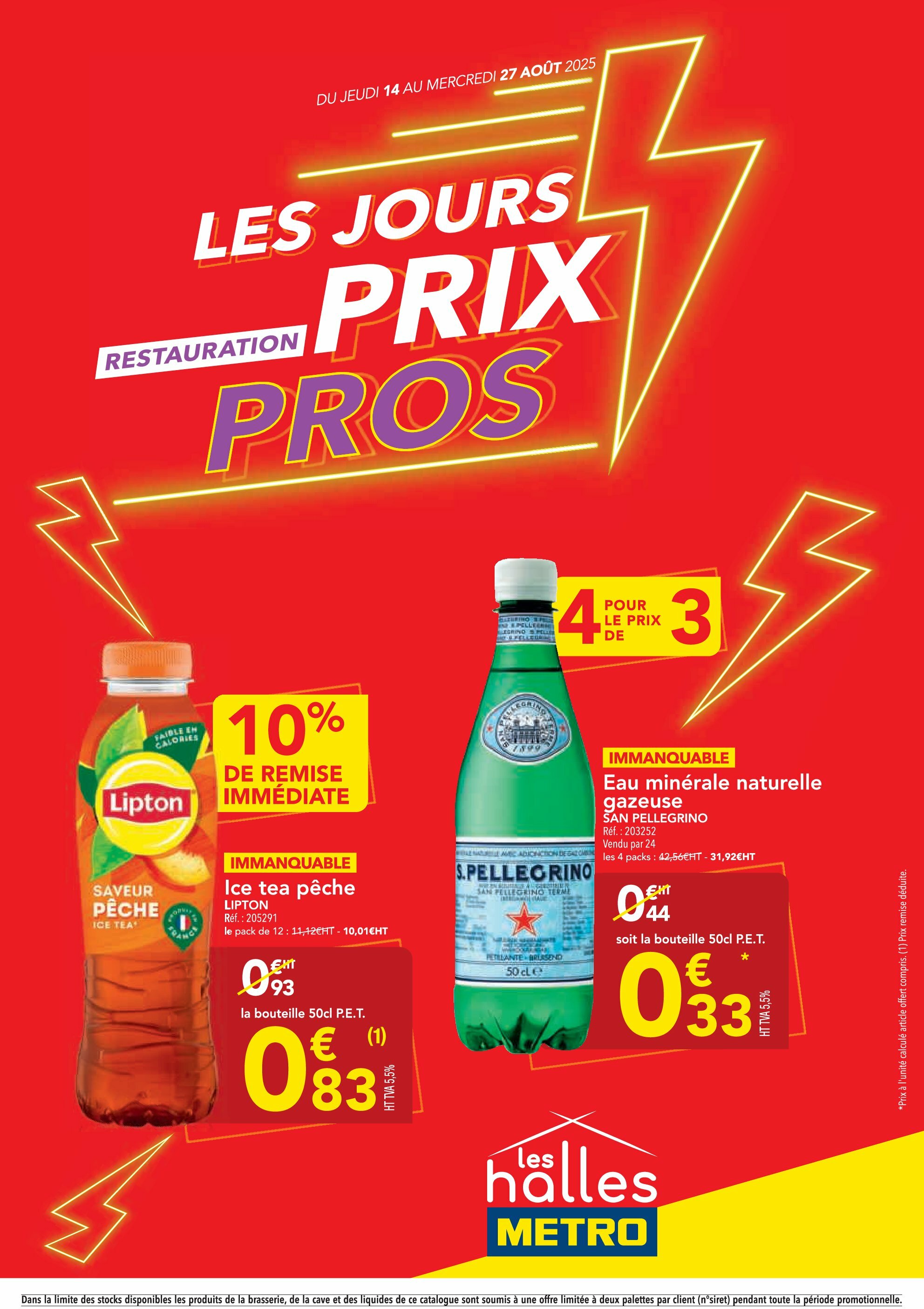 metro - Catalogue Metro - Les Jours Prix Pros Restauration valable du 14/08 au 27/08