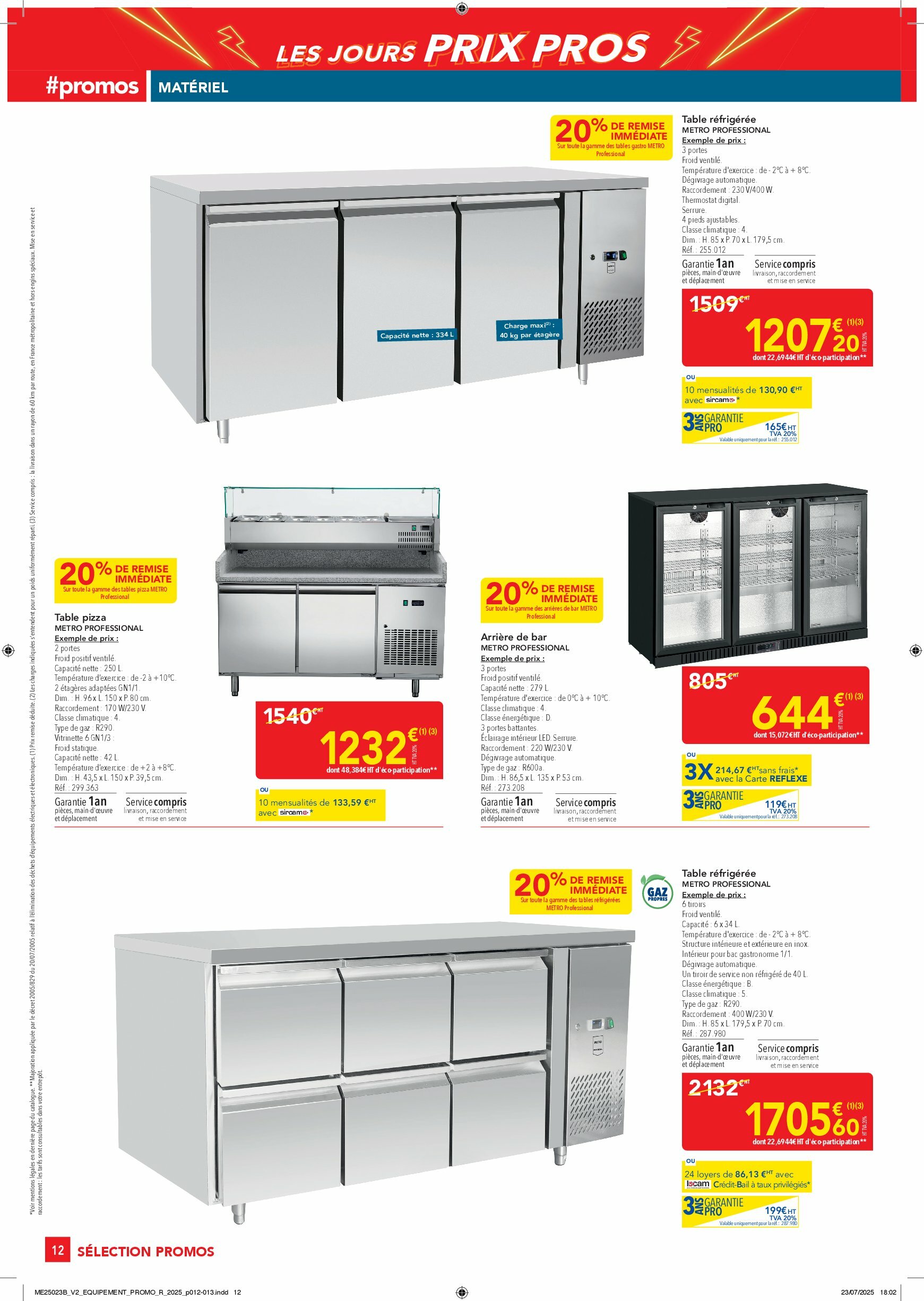 metro - Catalogue Metro - Les jours prix pros équipement valable du 14/08 au 30/09 - page: 12