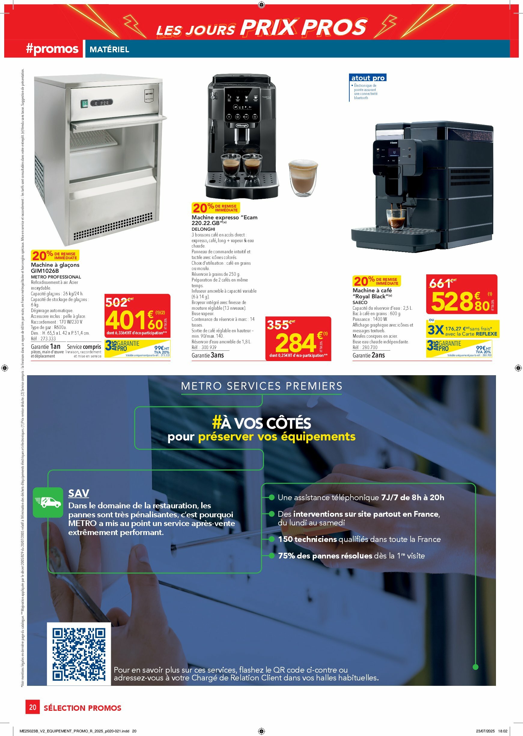 metro - Catalogue Metro - Les jours prix pros équipement valable du 14/08 au 30/09 - page: 20