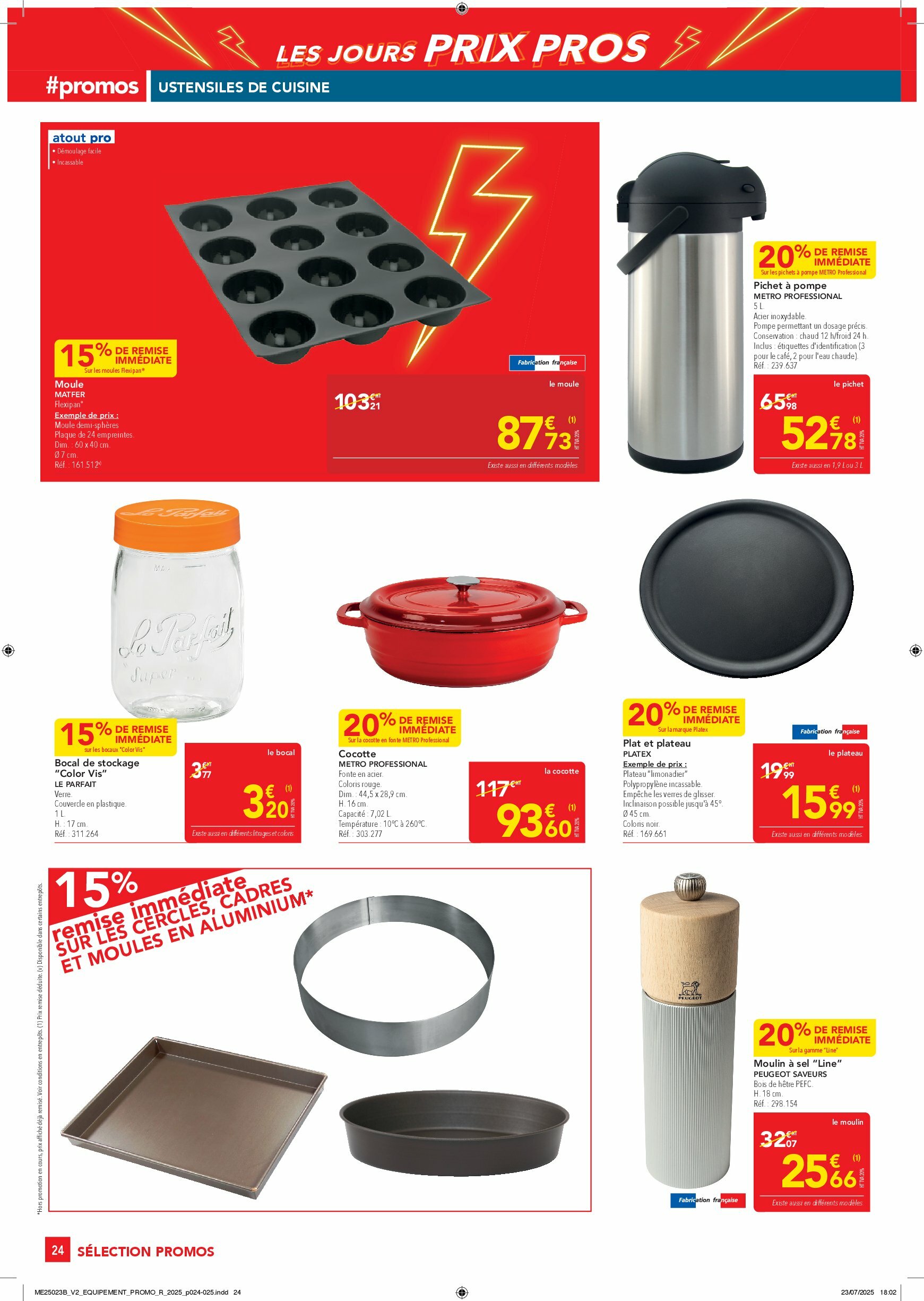 metro - Catalogue Metro - Les jours prix pros équipement valable du 14/08 au 30/09 - page: 24