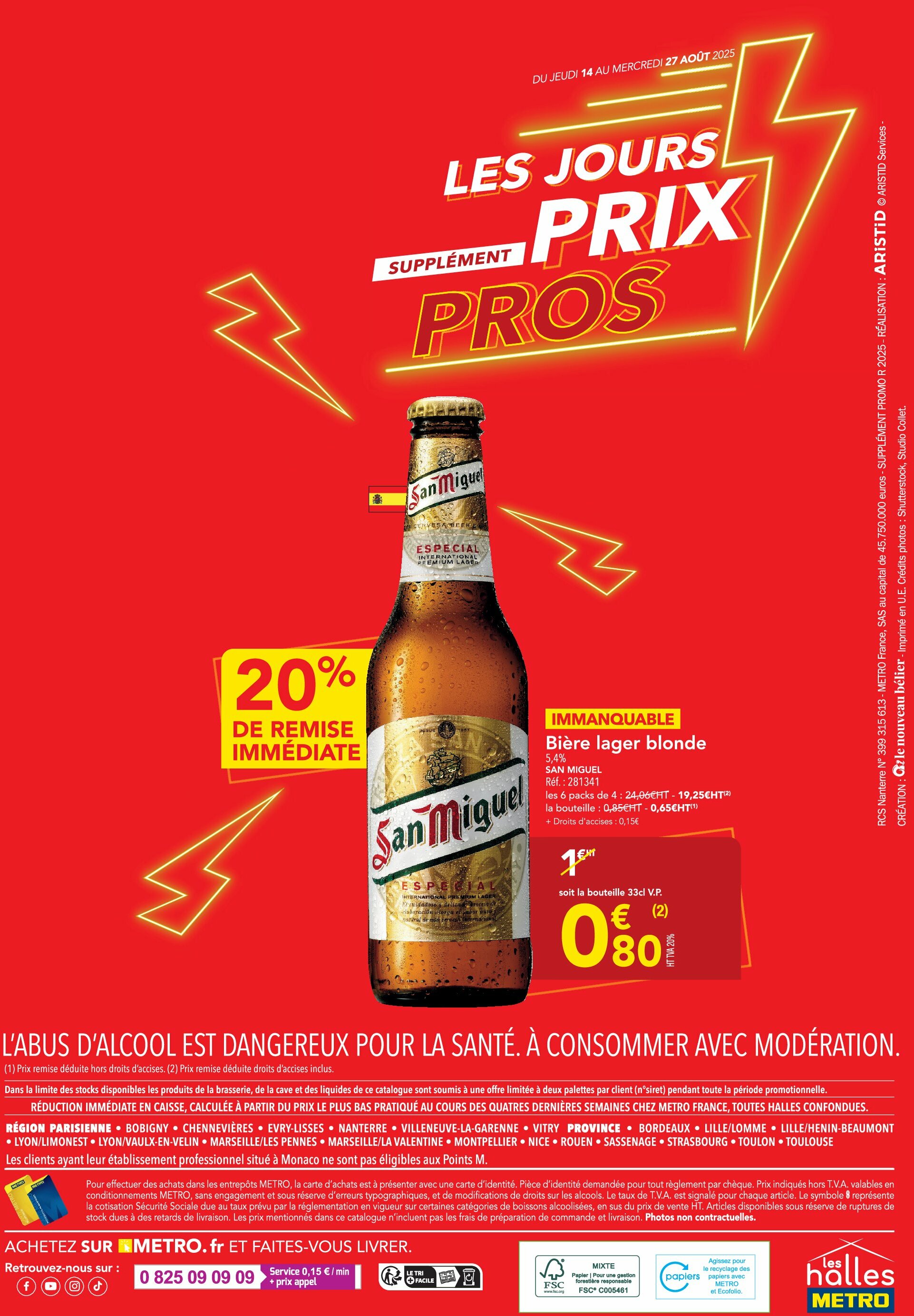 metro - Catalogue Metro - Les Jours Prix Pros Supplément valable du 14/08 au 27/08 - page: 8