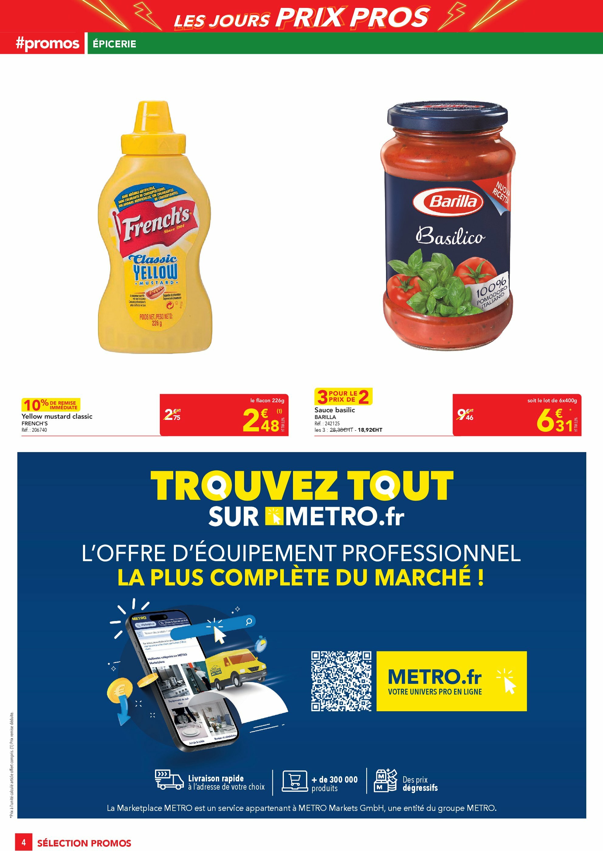 metro - Catalogue Metro - Les Jours Prix Pros Supplément valable du 14/08 au 27/08 - page: 4