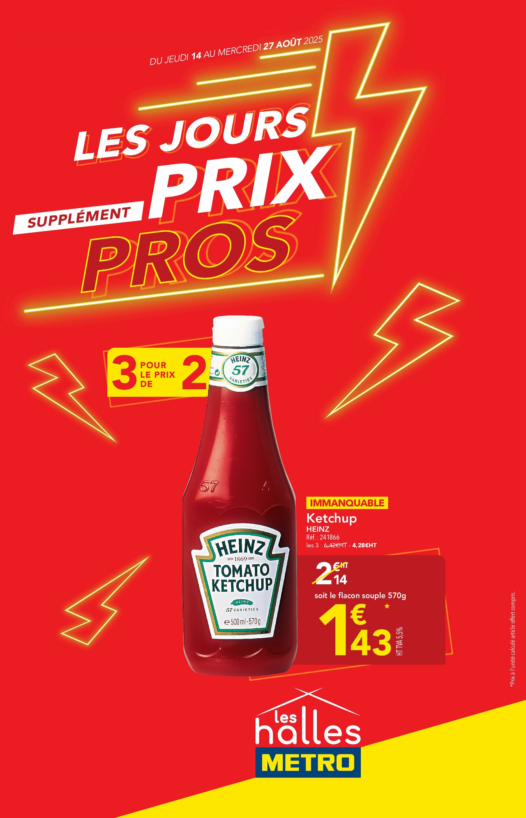 metro - Catalogue Metro - Les Jours Prix Pros Supplément valable du 14/08 au 27/08