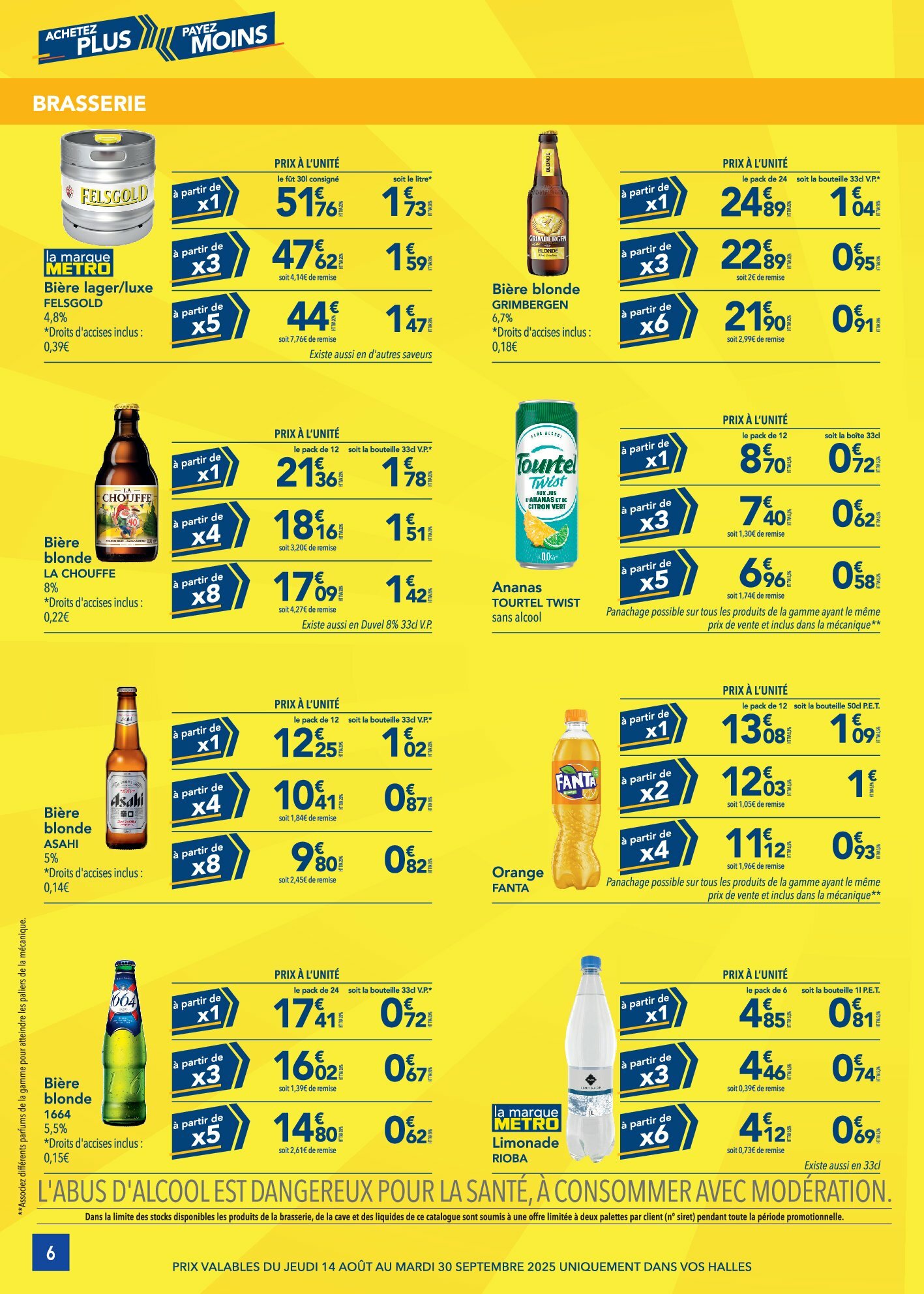 metro - Catalogue Metro - Achetez plus, Payez moins valable du 14/08 au 30/09 - page: 6