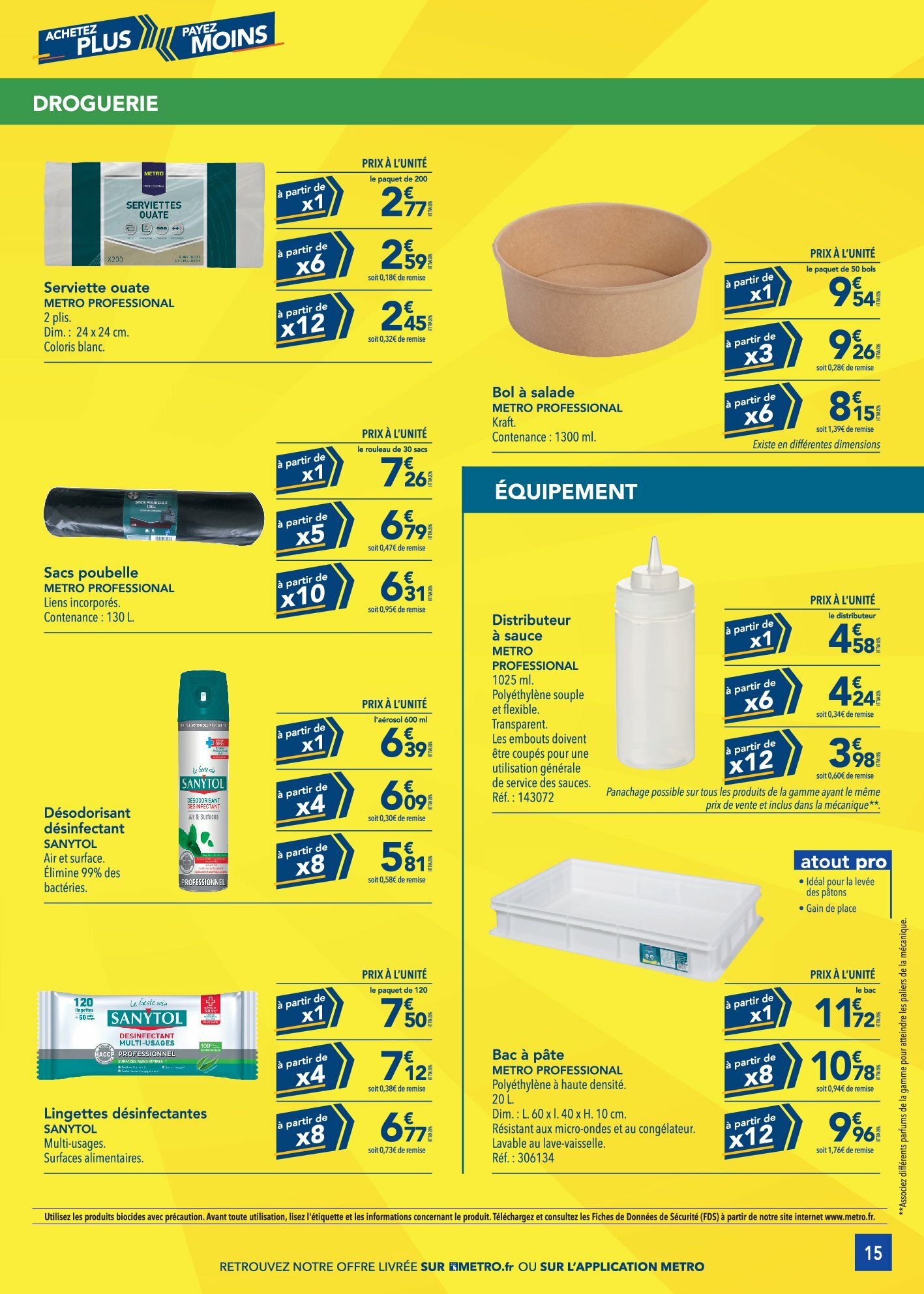 metro - Catalogue Metro - Achetez plus, Payez moins valable du 14/08 au 30/09 - page: 15