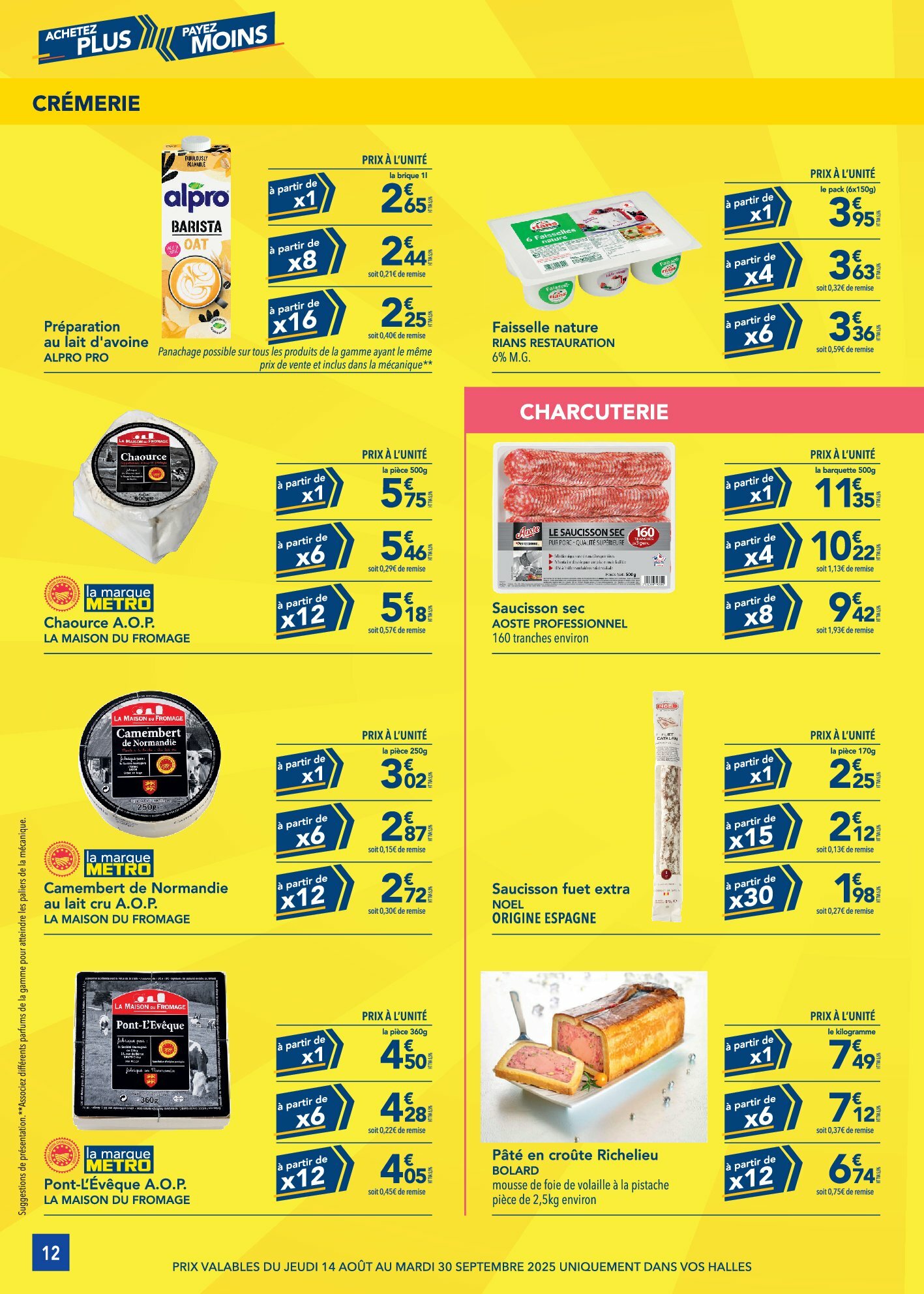 metro - Catalogue Metro - Achetez plus, Payez moins valable du 14/08 au 30/09 - page: 12
