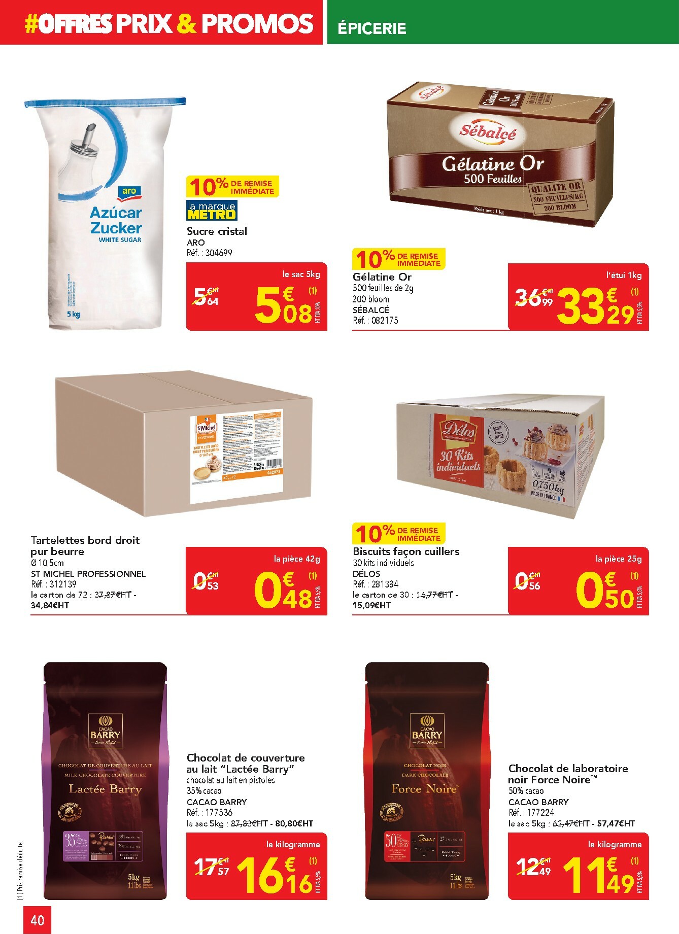 metro - Catalogue Metro - Sélection promos Restauration valable du 05/01 au 28/01 - page: 40