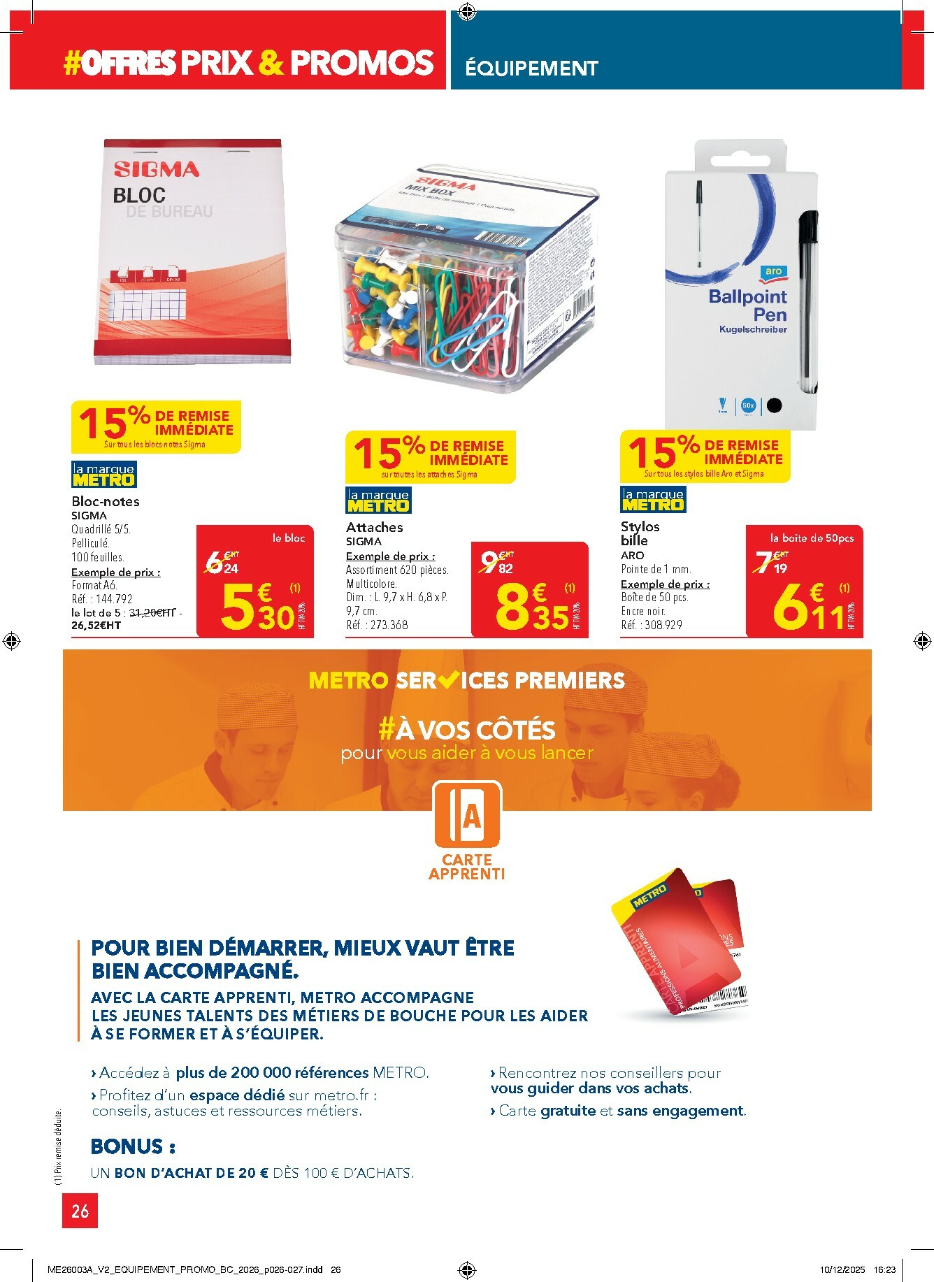 metro - Catalogue Metro - Offres Prix & Promos Equipement valable du 05/01 au 28/01 - page: 26