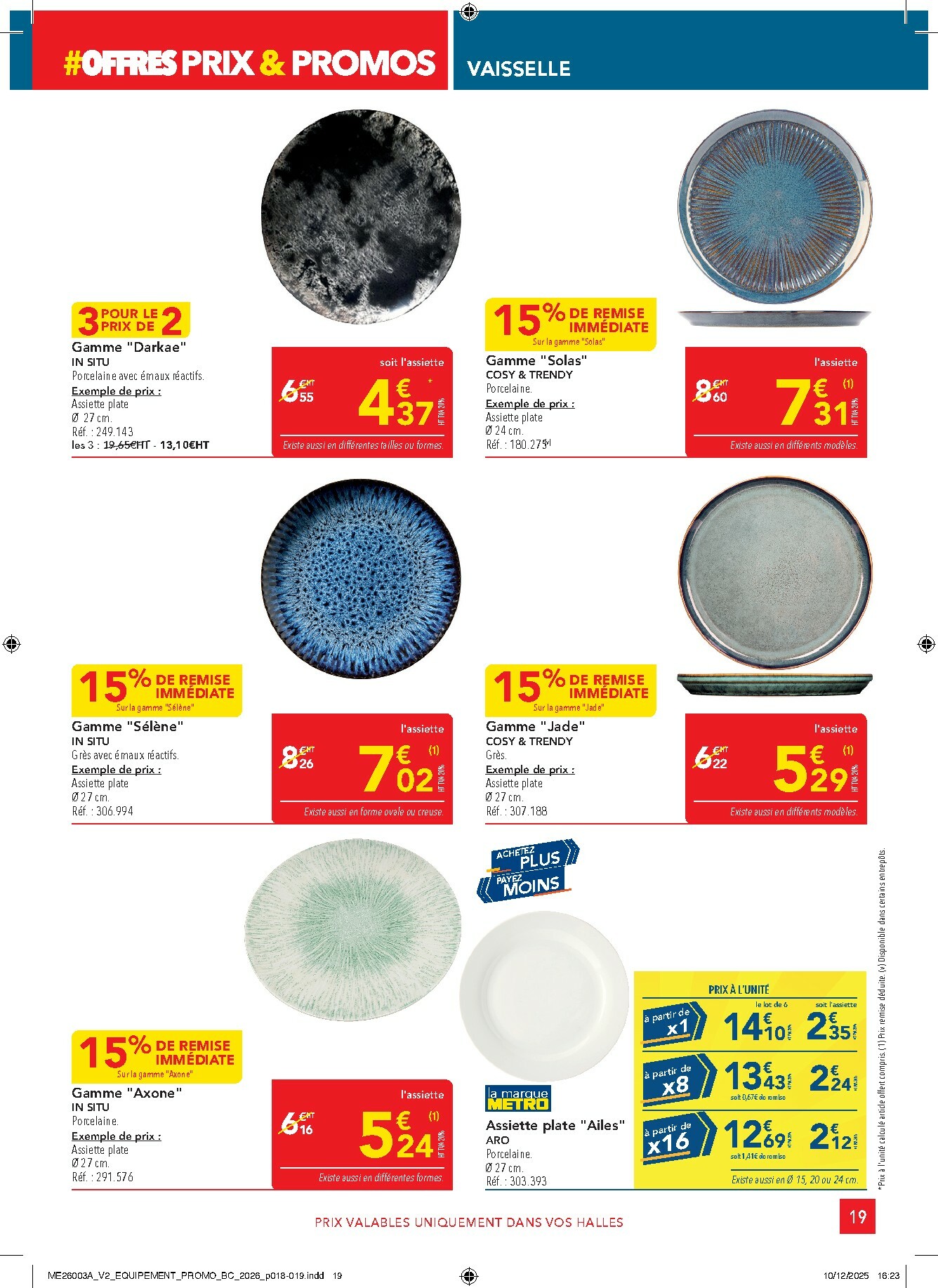 metro - Catalogue Metro - Offres Prix & Promos Equipement valable du 05/01 au 28/01 - page: 19