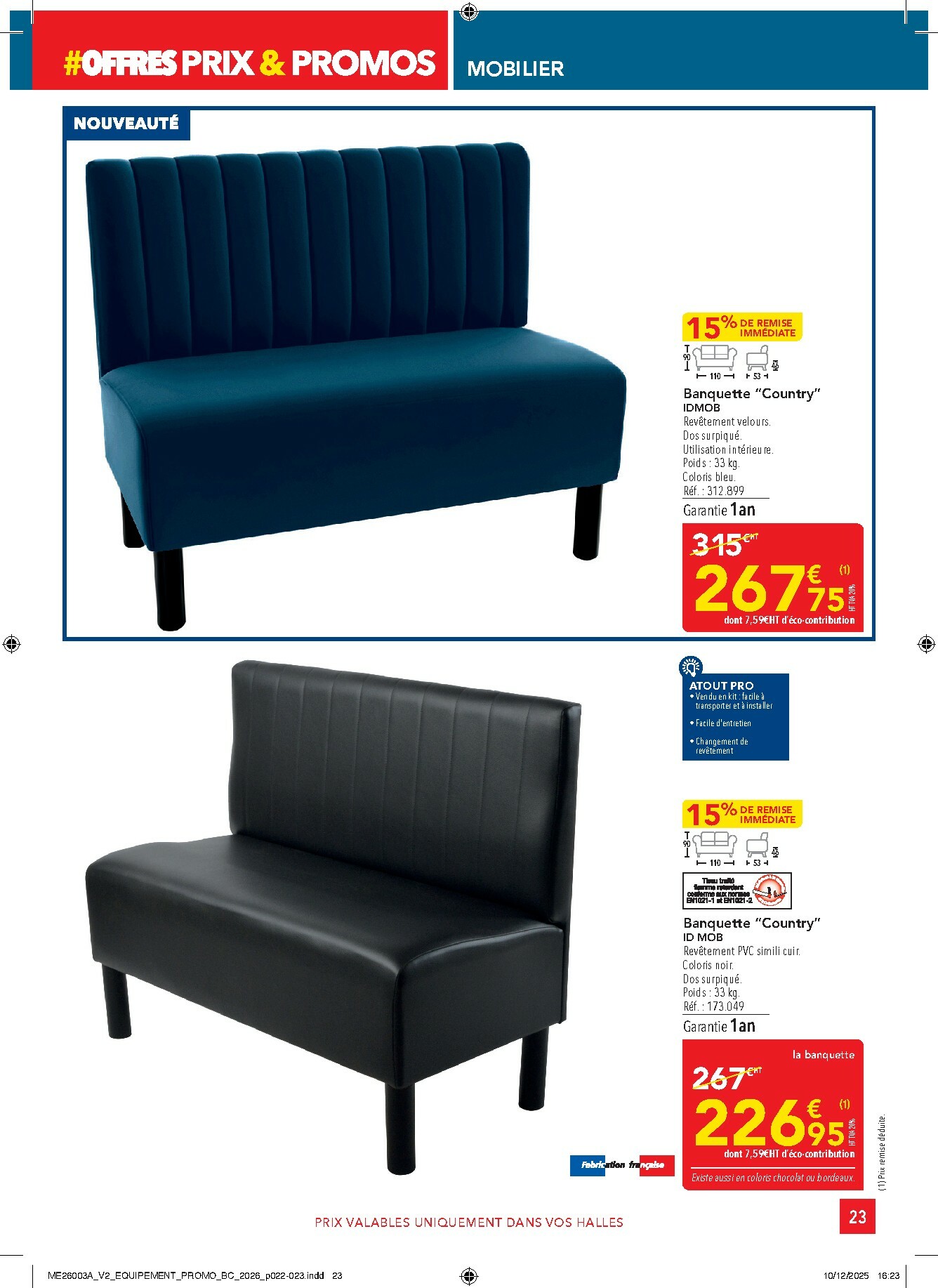 metro - Catalogue Metro - Offres Prix & Promos Equipement valable du 05/01 au 28/01 - page: 23