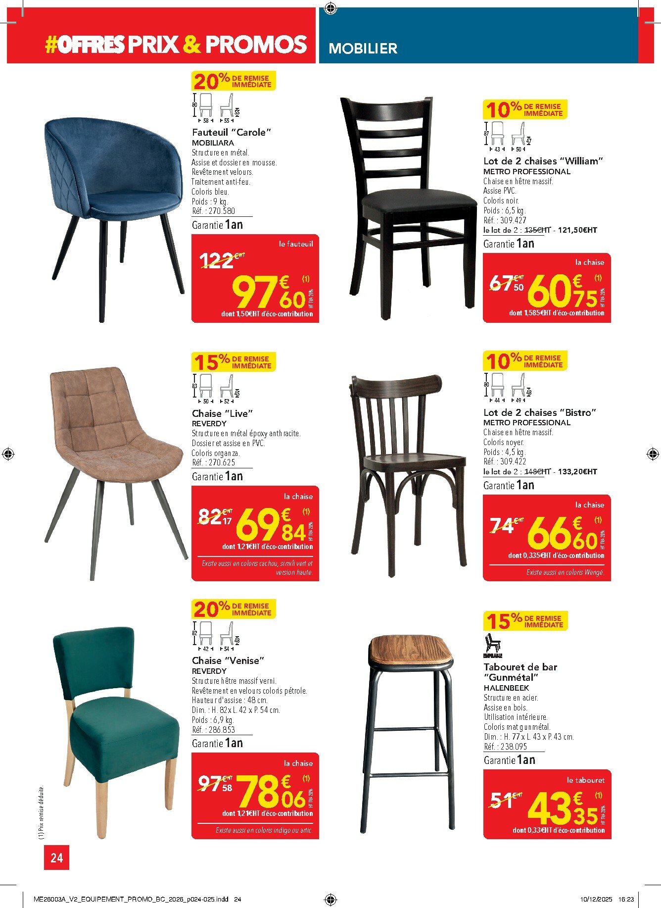 metro - Catalogue Metro - Offres Prix & Promos Equipement valable du 05/01 au 28/01 - page: 24