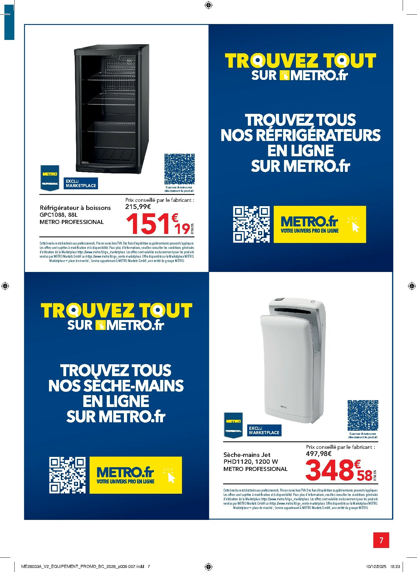 metro - Catalogue Metro - Offres Prix & Promos Equipement valable du 05/01 au 28/01 - page: 7