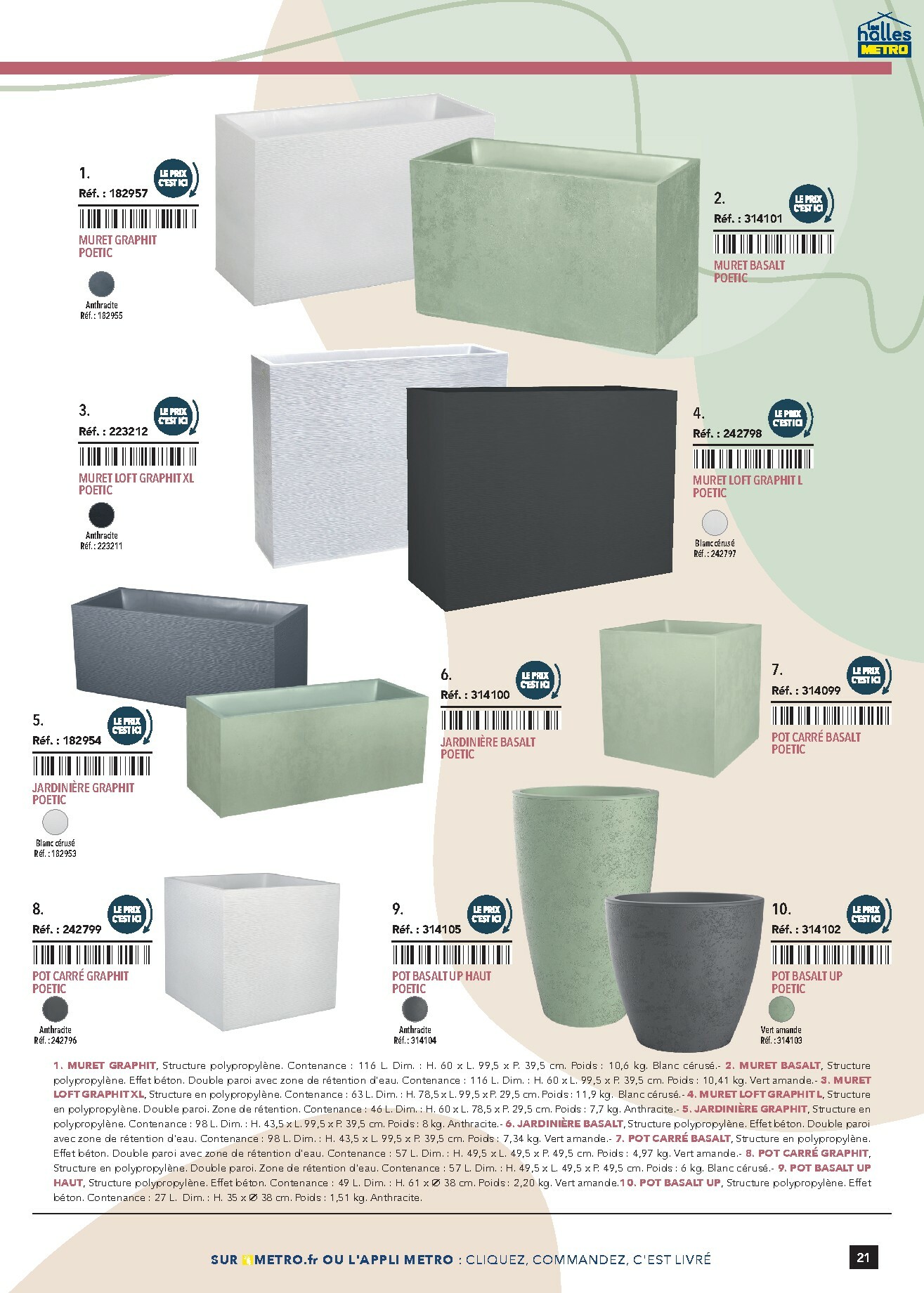 metro - Catalogue Metro - #Terrasse&salle valable du 28/01 au 31/12 - page: 21