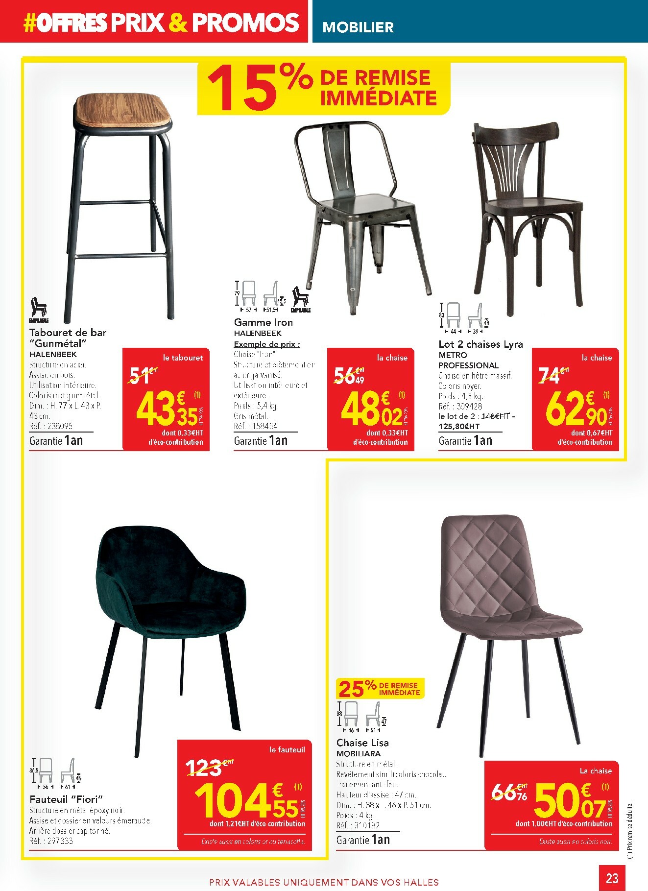 metro - Catalogue Metro - Offres Prix & Promos Equipement valable du 29/01 au 25/02 - page: 23