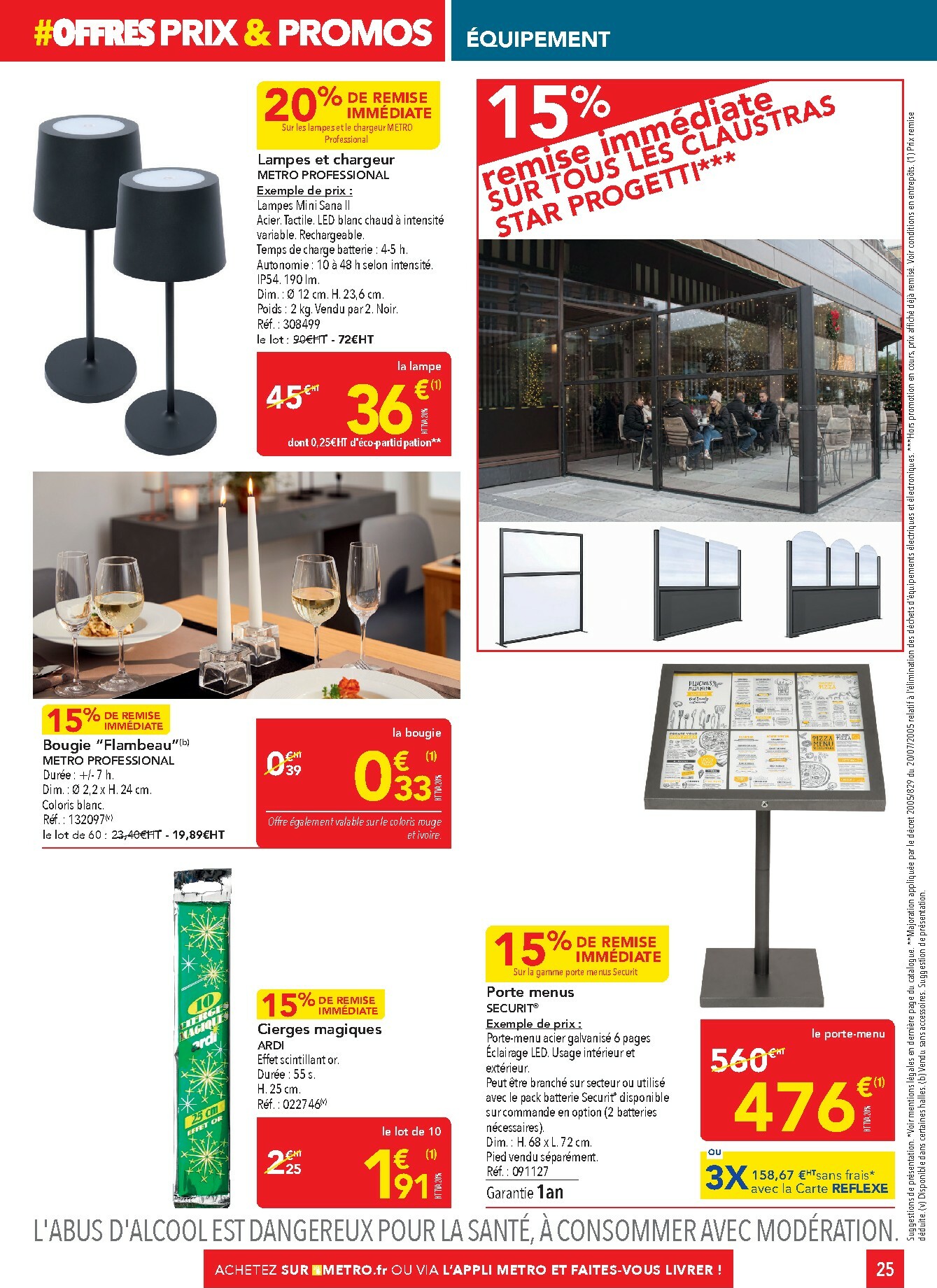 metro - Catalogue Metro - Offres Prix & Promos Equipement valable du 29/01 au 25/02 - page: 25