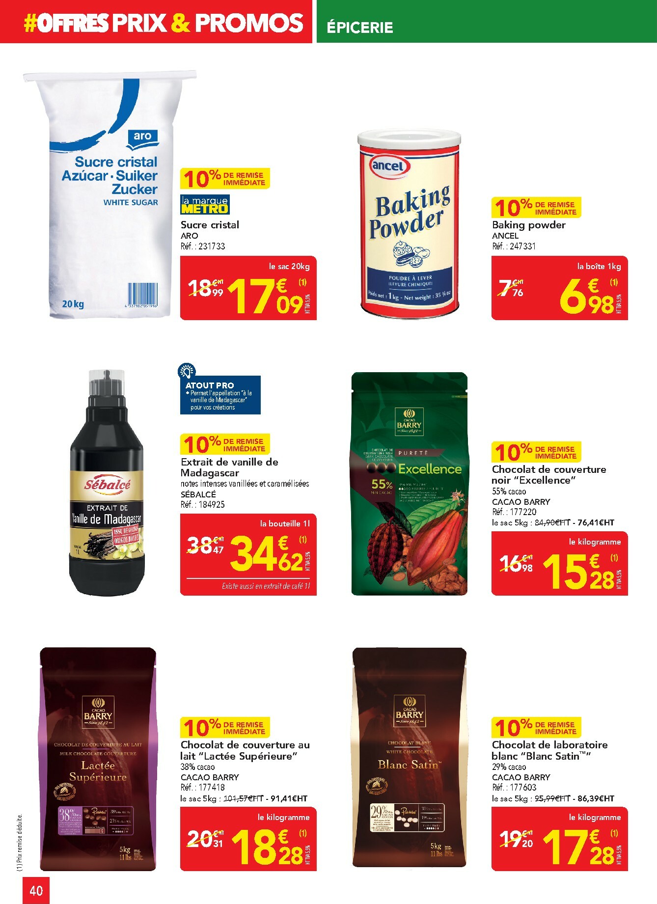 metro - Catalogue Metro - Offres Prix & Promos Restauration valable du 29/01 au 25/02 - page: 40