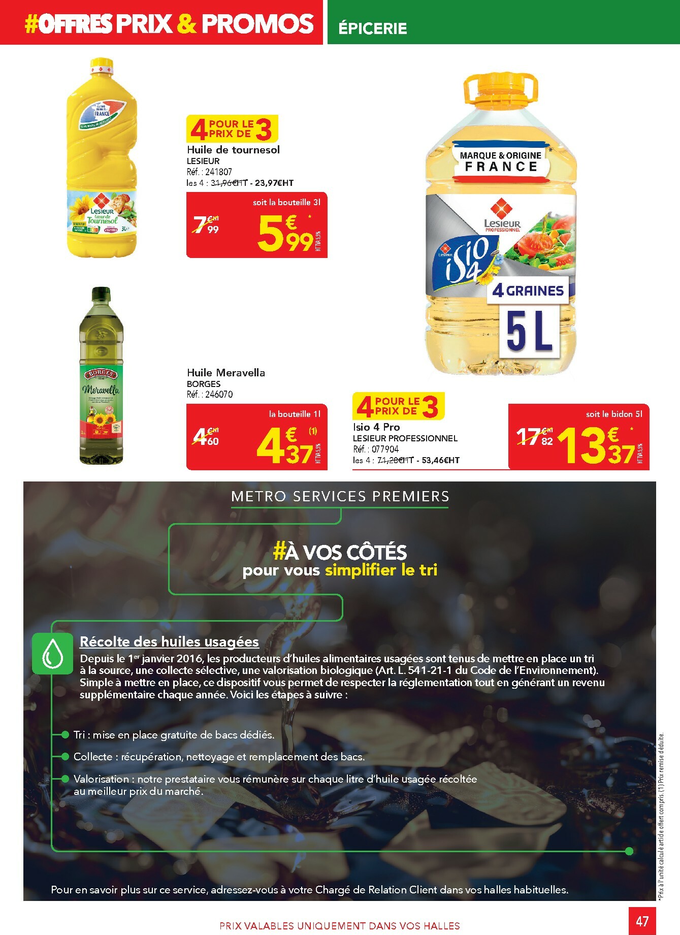 metro - Catalogue Metro - Offres Prix & Promos Restauration valable du 29/01 au 25/02 - page: 47