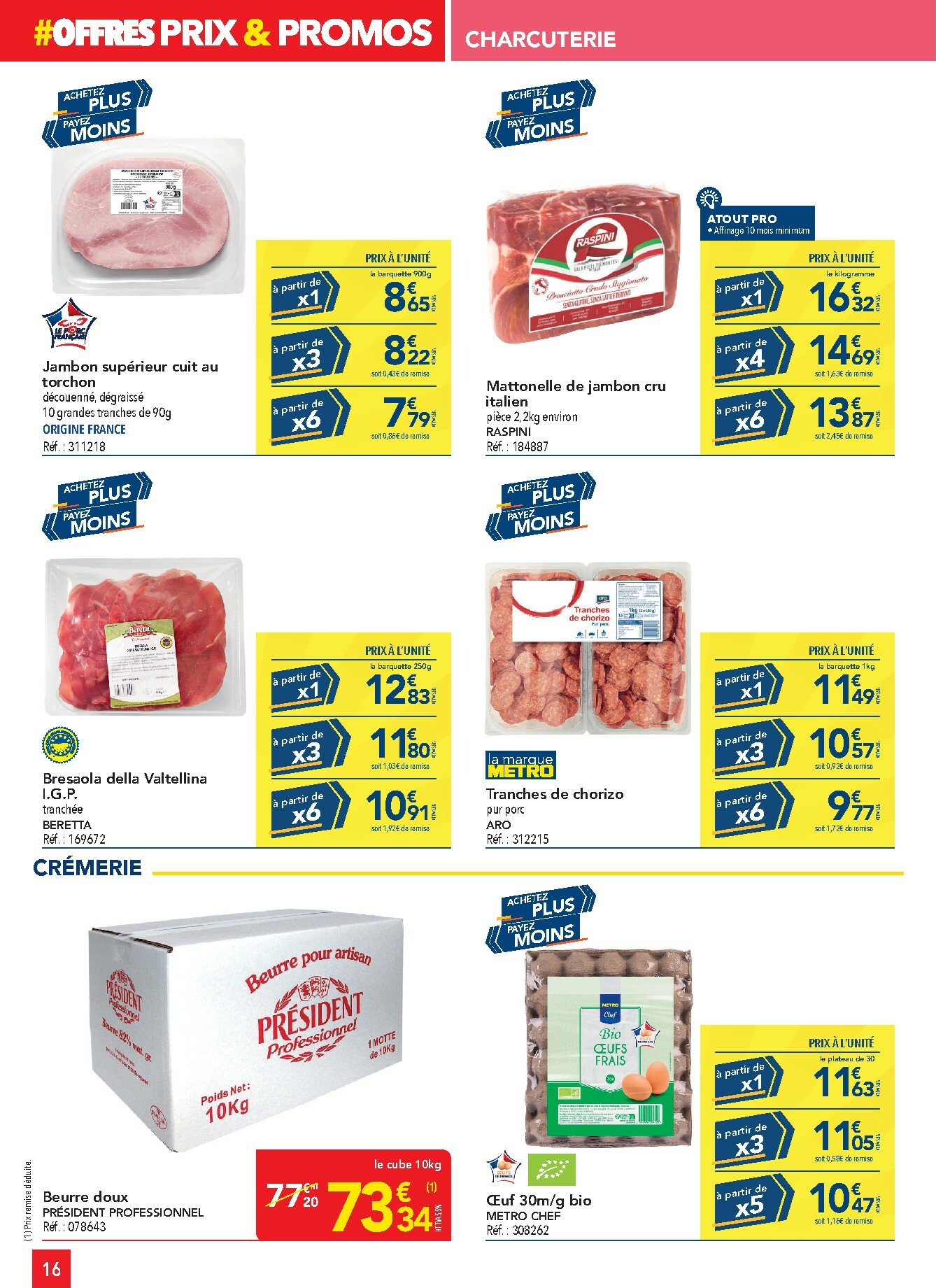 metro - Catalogue Metro - Offres Prix & Promos Restauration valable du 29/01 au 25/02 - page: 16