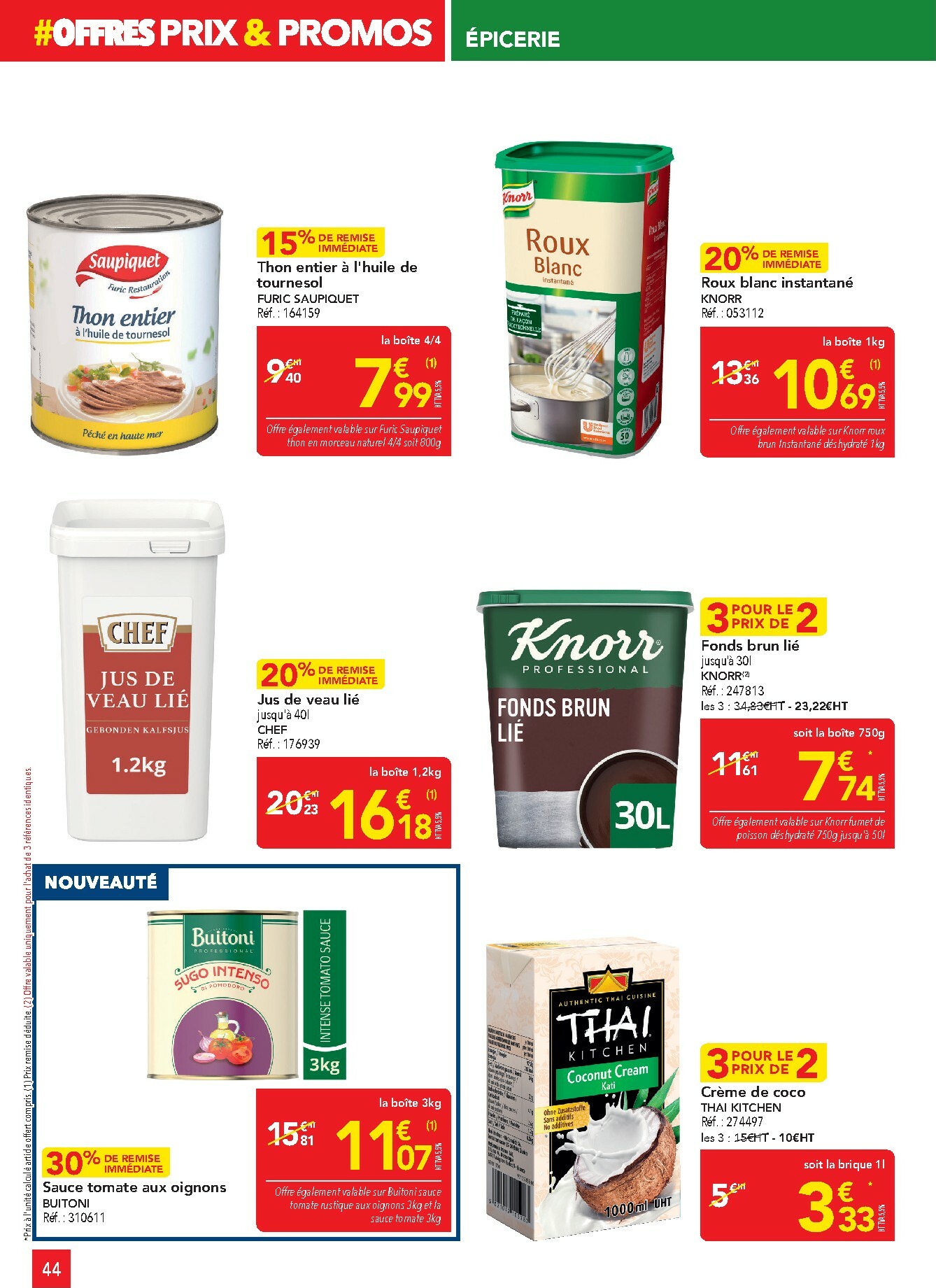 metro - Catalogue Metro - Offres Prix & Promos Restauration valable du 29/01 au 25/02 - page: 44