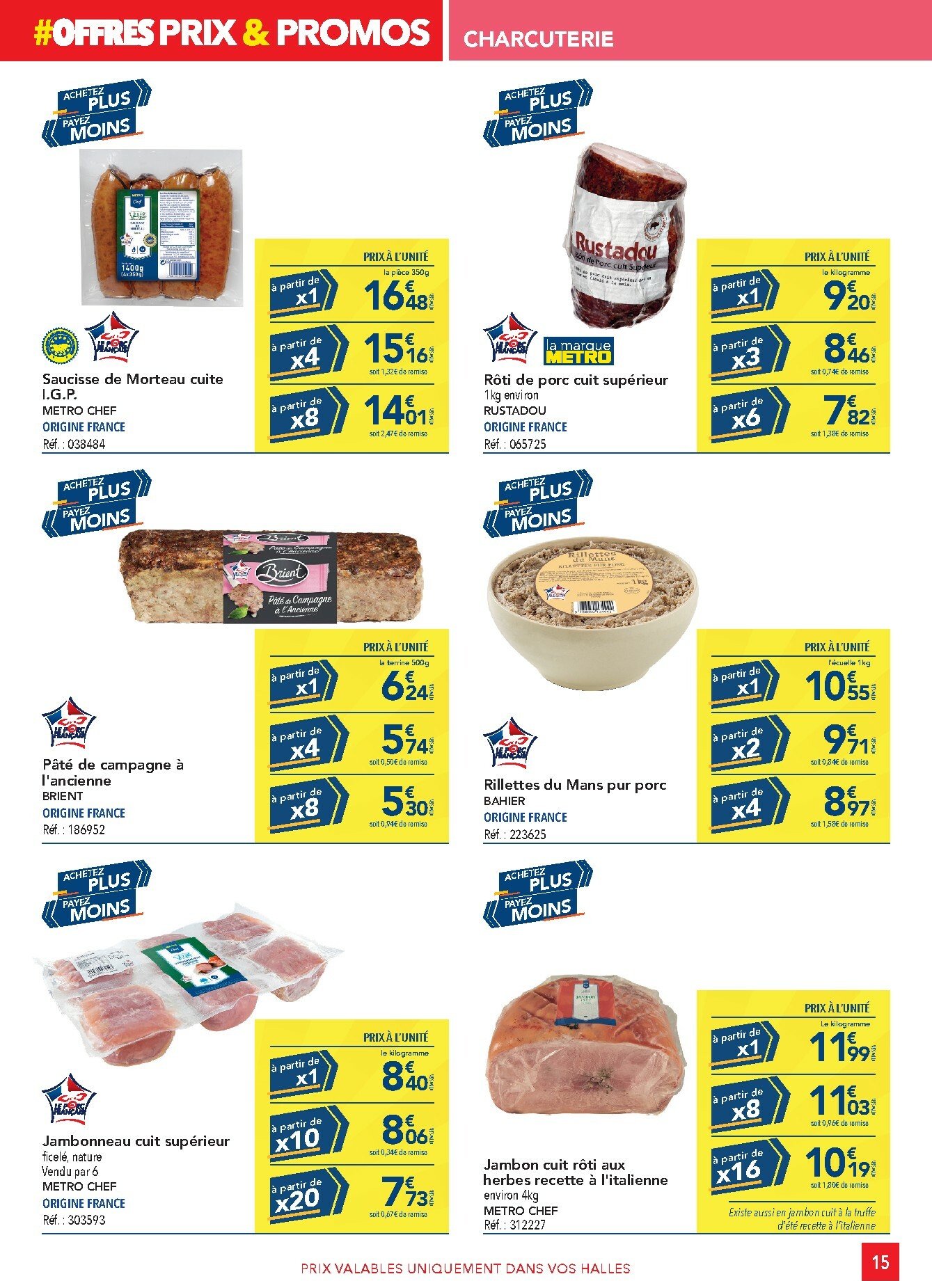 metro - Catalogue Metro - Offres Prix & Promos Restauration valable du 29/01 au 25/02 - page: 15