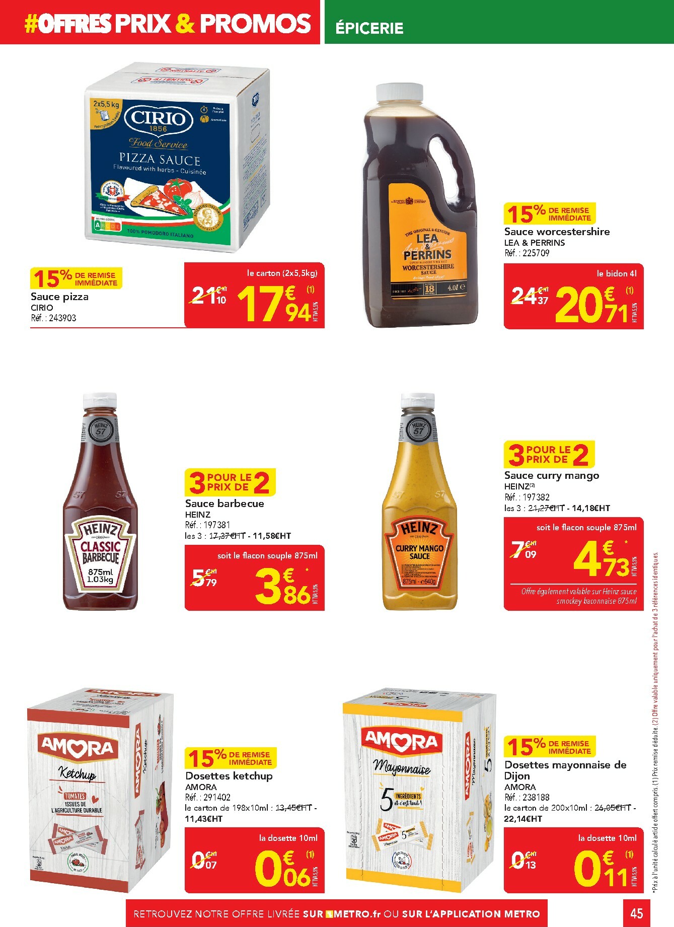metro - Catalogue Metro - Offres Prix & Promos Restauration valable du 29/01 au 25/02 - page: 45