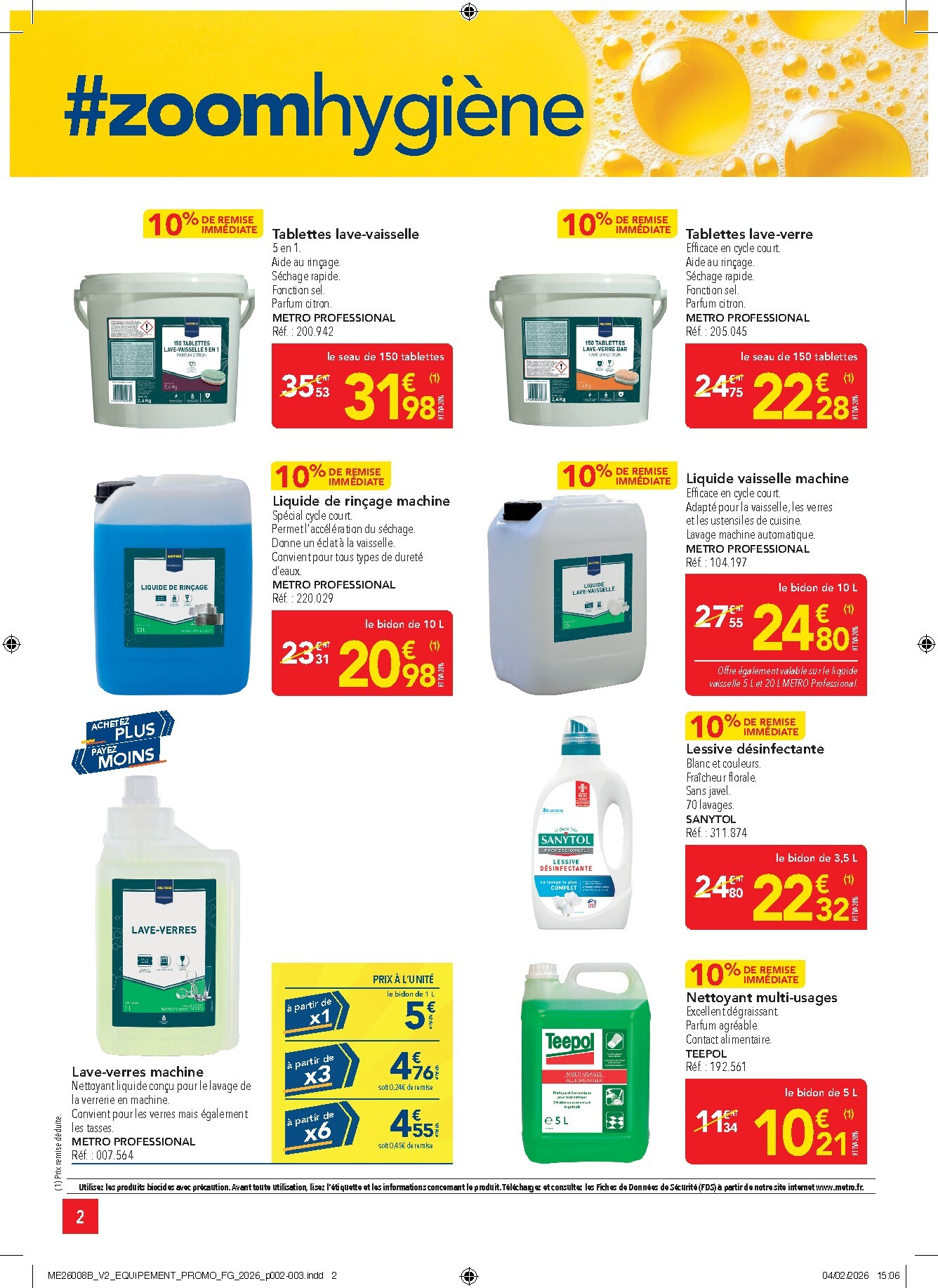 metro - Catalogue Metro - Offres Prix & Promos Equipement valable du 26/02/2026 au 25/03/2026 - page: 2