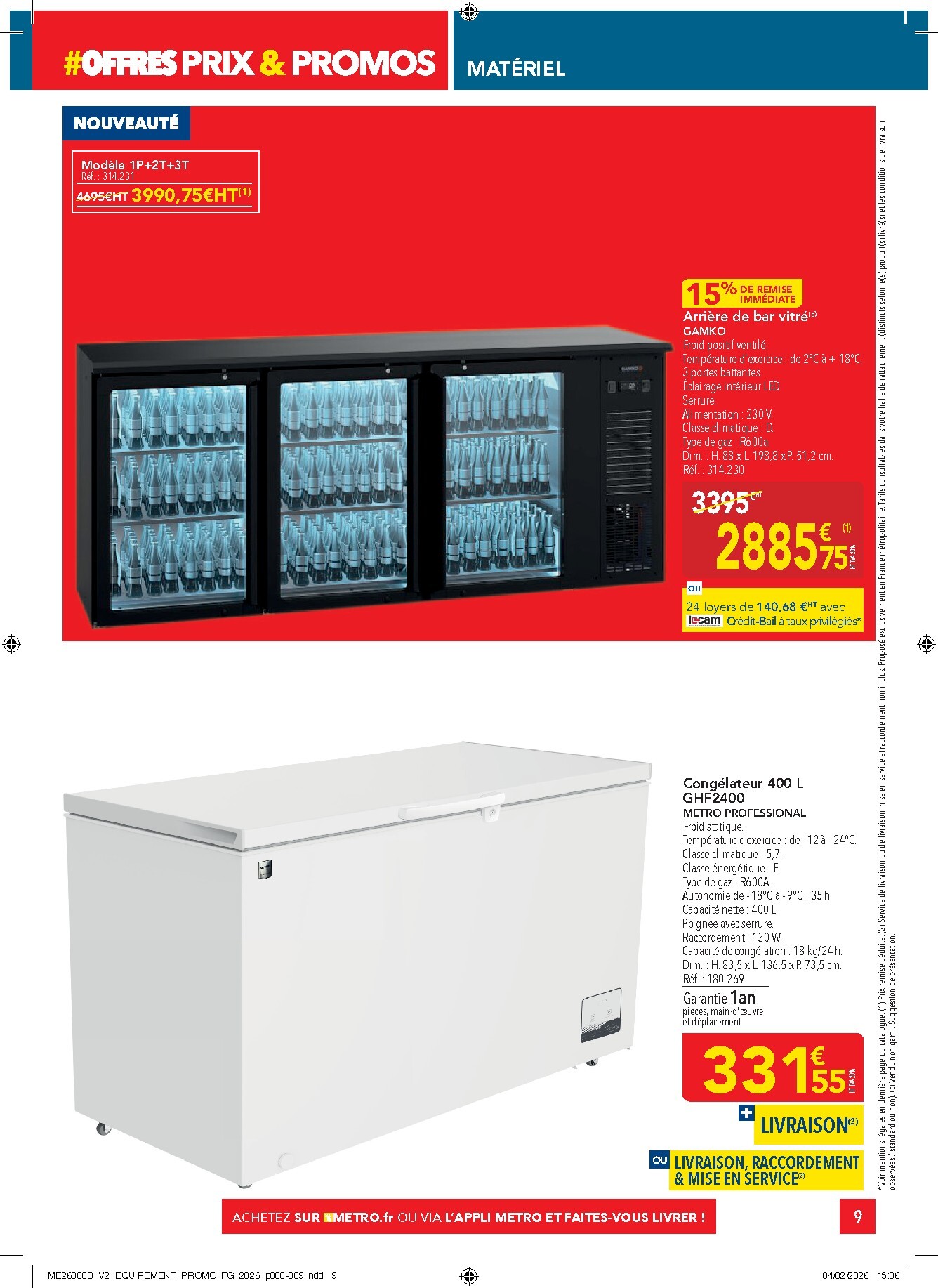 metro - Catalogue Metro - Offres Prix & Promos Equipement valable du 26/02/2026 au 25/03/2026 - page: 9