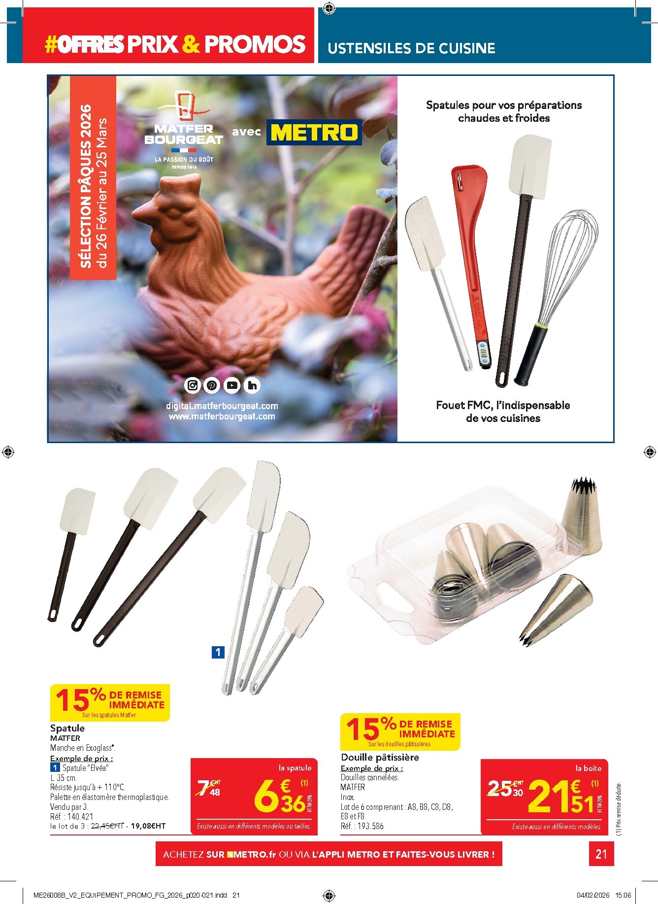 metro - Catalogue Metro - Offres Prix & Promos Equipement valable du 26/02/2026 au 25/03/2026 - page: 21