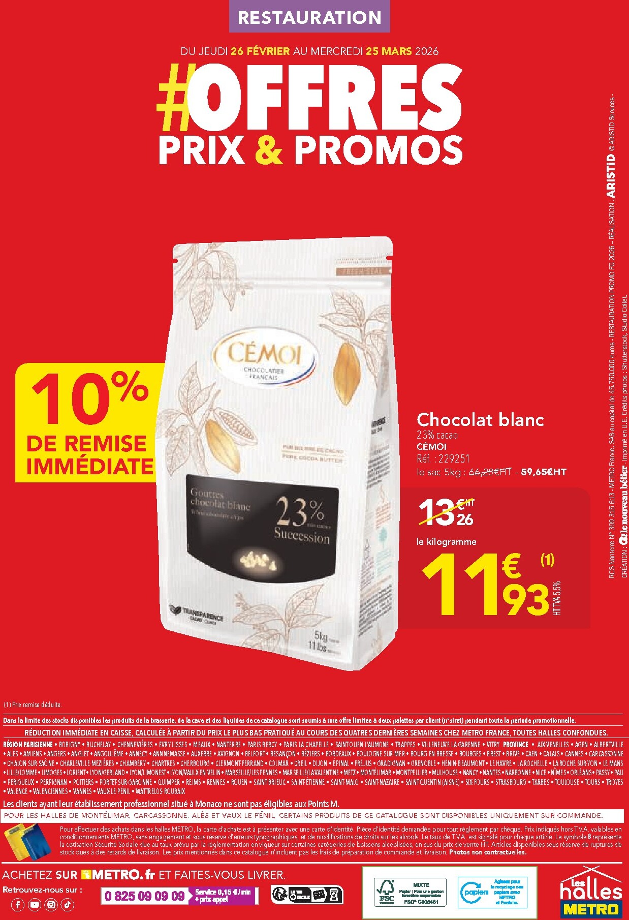 metro - Catalogue Metro - Offres Prix & Promos Restauration valable du 26/02/2026 au 25/03/2026 - page: 48