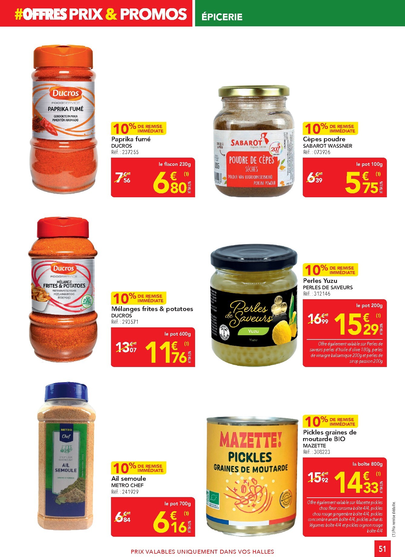 metro - Catalogue Metro - Offres Prix & Promos Restauration valable du 26/03/2026 au 22/04/2026 - page: 51