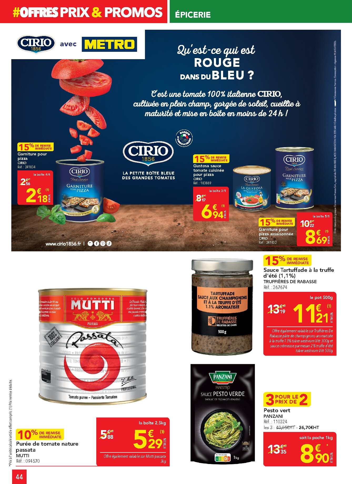 metro - Catalogue Metro - Offres Prix & Promos Restauration valable du 26/03/2026 au 22/04/2026 - page: 44
