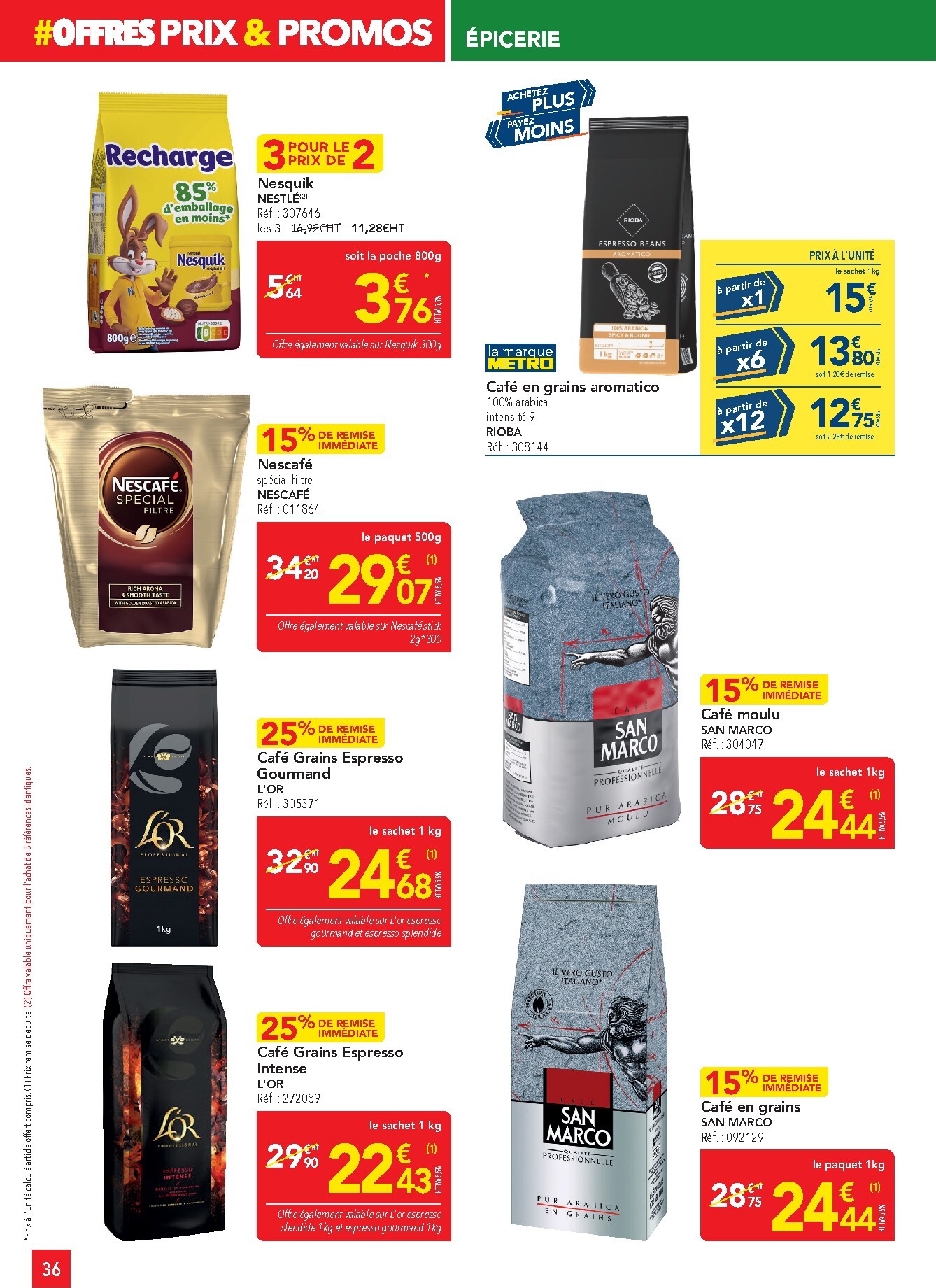 metro - Catalogue Metro - Offres Prix & Promos Restauration valable du 26/03/2026 au 22/04/2026 - page: 36