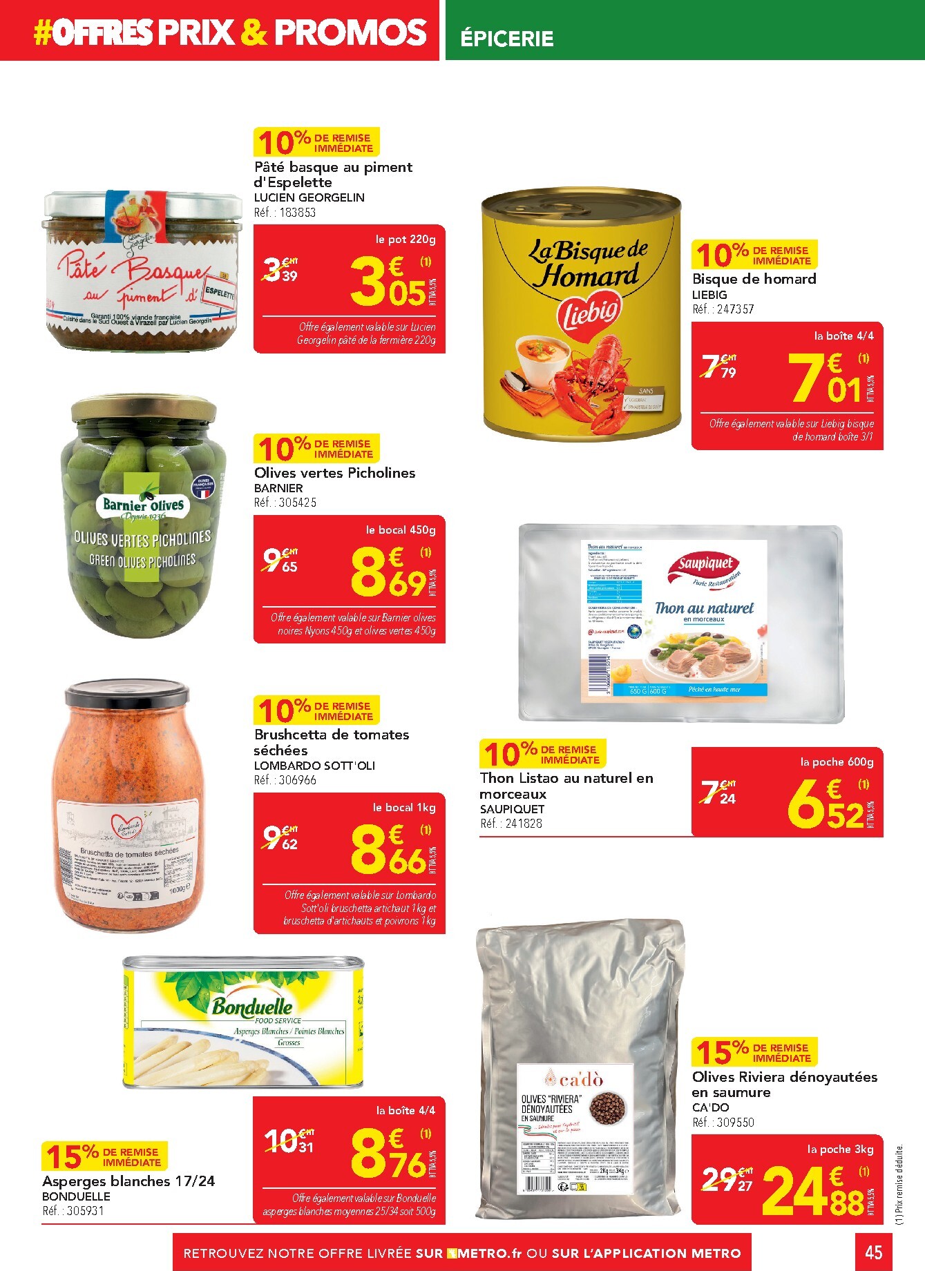 metro - Catalogue Metro - Offres Prix & Promos Restauration valable du 26/03/2026 au 22/04/2026 - page: 45