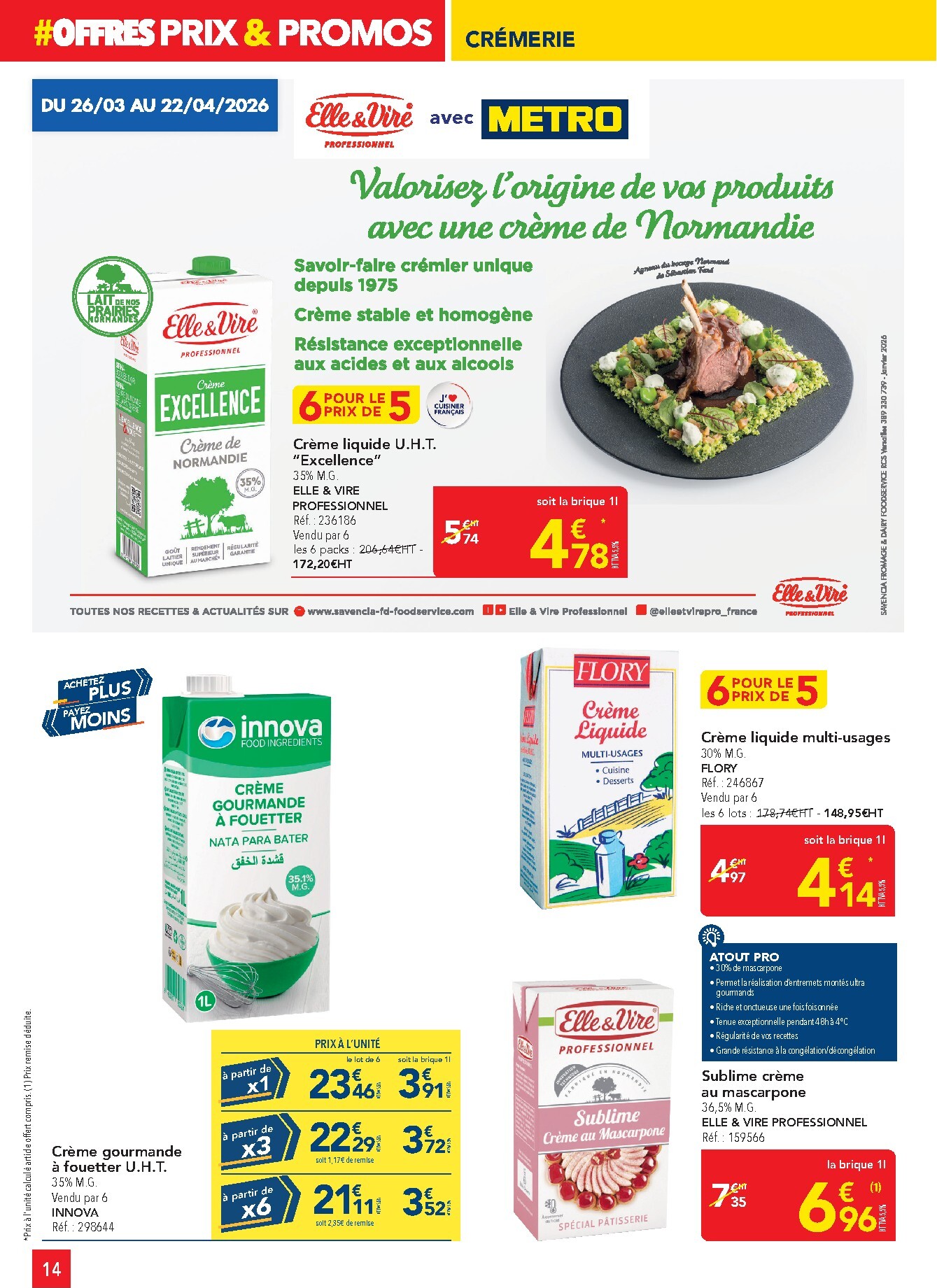 metro - Catalogue Metro - Offres Prix & Promos Restauration valable du 26/03/2026 au 22/04/2026 - page: 14