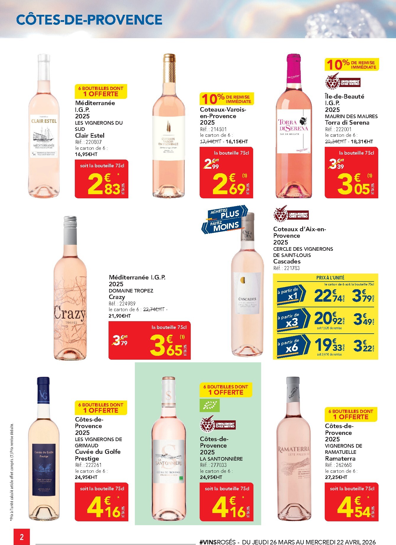 metro - Catalogue Metro - Rosés valable du 26/03/2026 au 22/04/2026 - page: 2