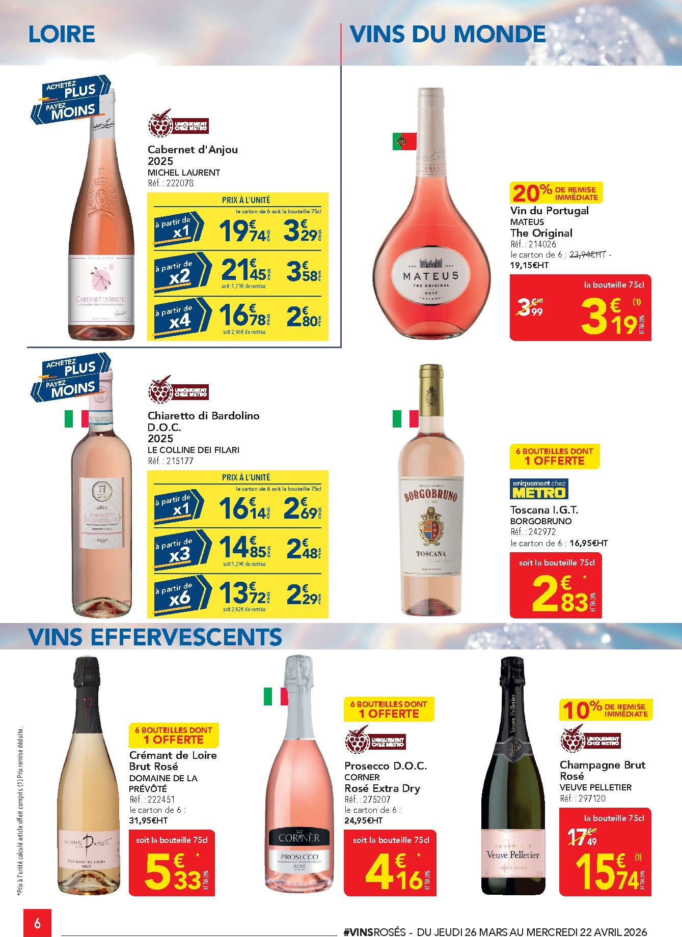 metro - Catalogue Metro - Rosés valable du 26/03/2026 au 22/04/2026 - page: 6