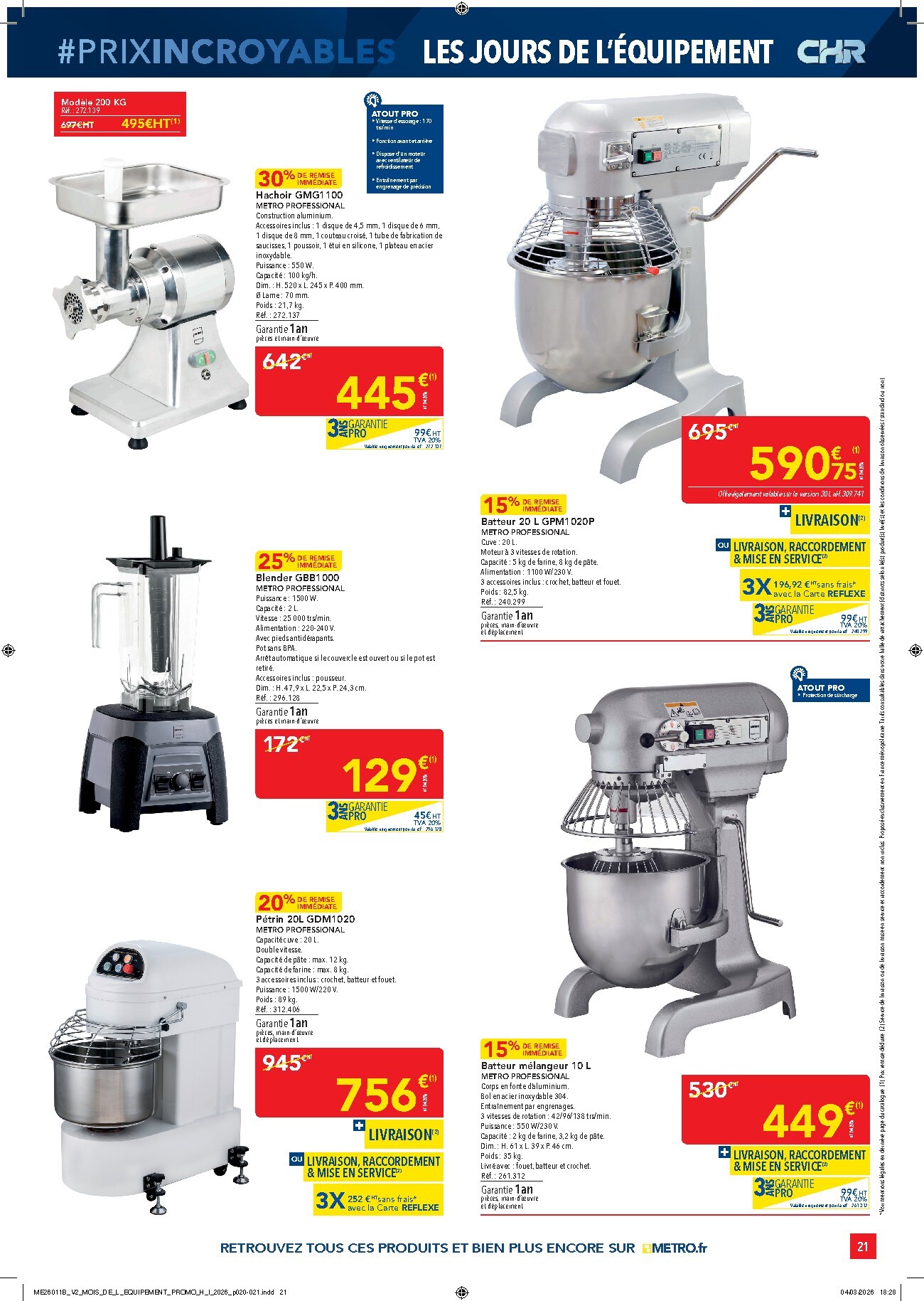metro - Catalogue Metro - Prix Incroyables CHR valable du 26/03/2026 au 20/05/2026 - page: 21
