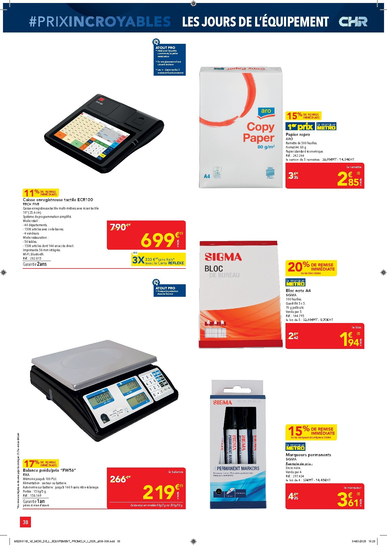 metro - Catalogue Metro - Prix Incroyables CHR valable du 26/03/2026 au 20/05/2026 - page: 38